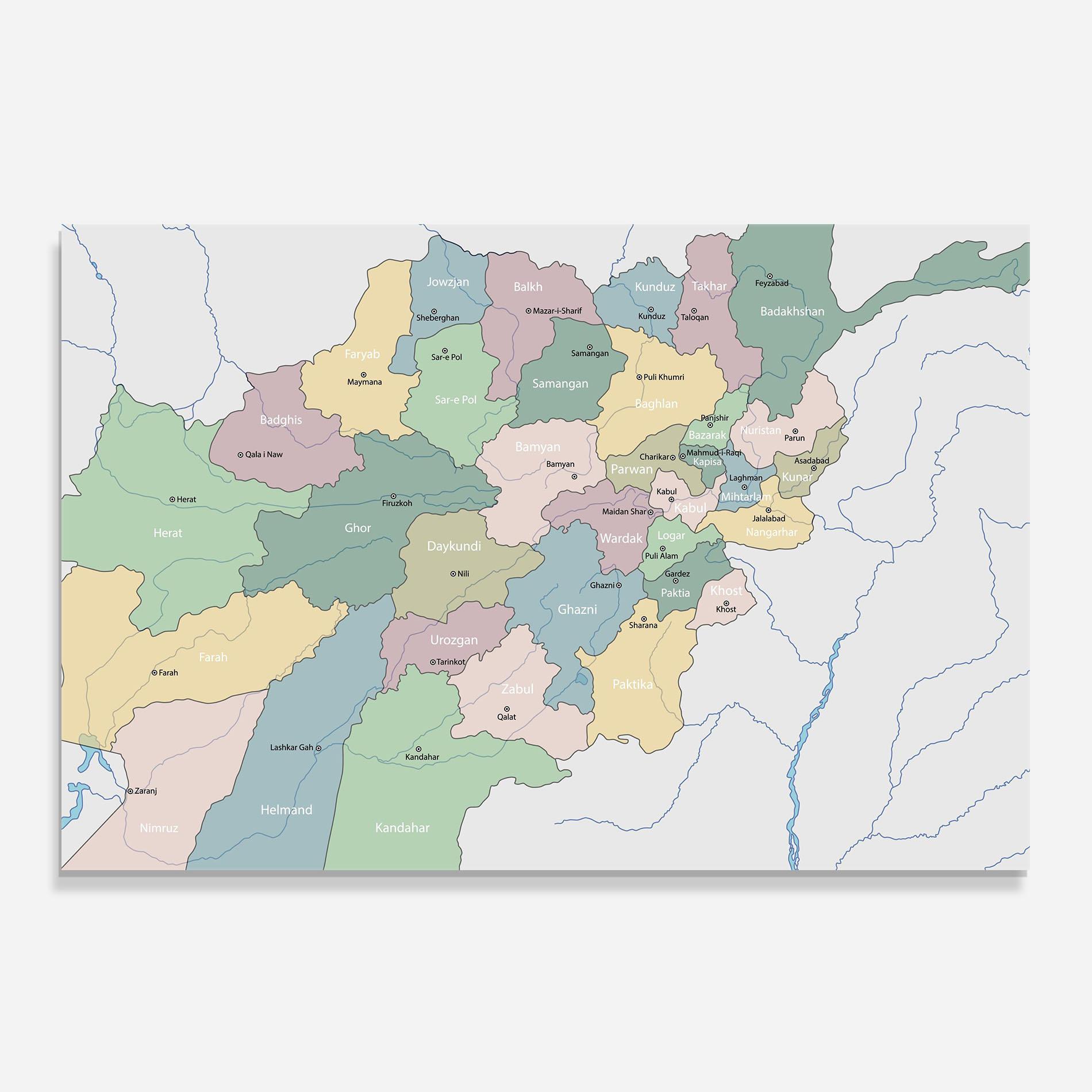 Стъклен панел за кухня Afghanistan Map mockup 0