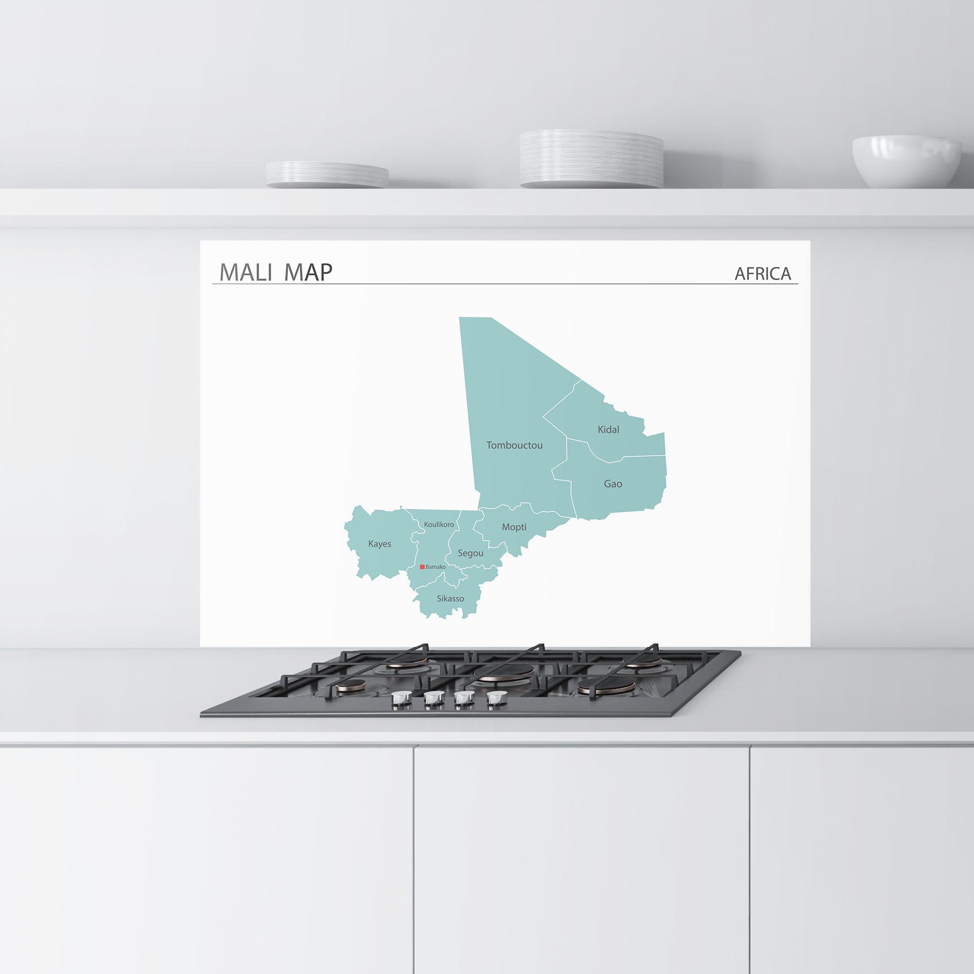 Стъклен панел за кухня Mali Map mockup 9