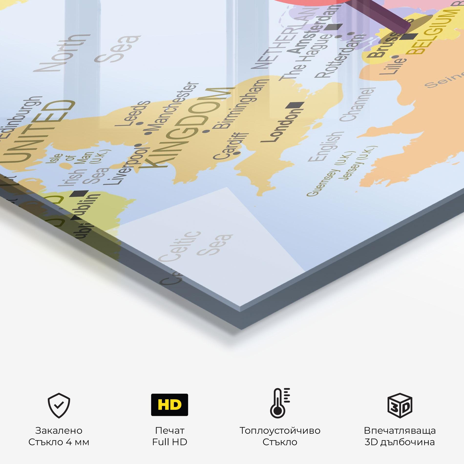 Стъклен панел за кухня Belgium Close Up mockup 2