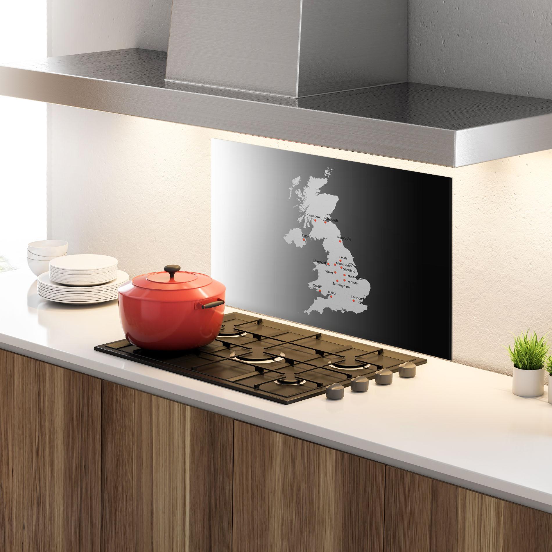 Стъклен панел за кухня Uk Map mockup 4
