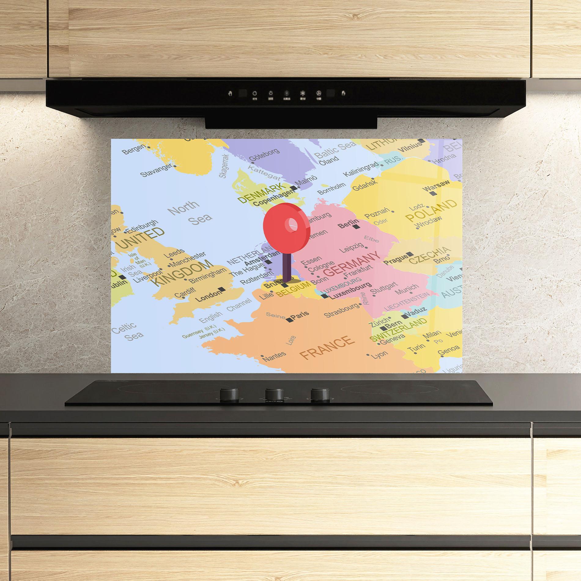 Стъклен панел за кухня Belgium Close Up mockup 3