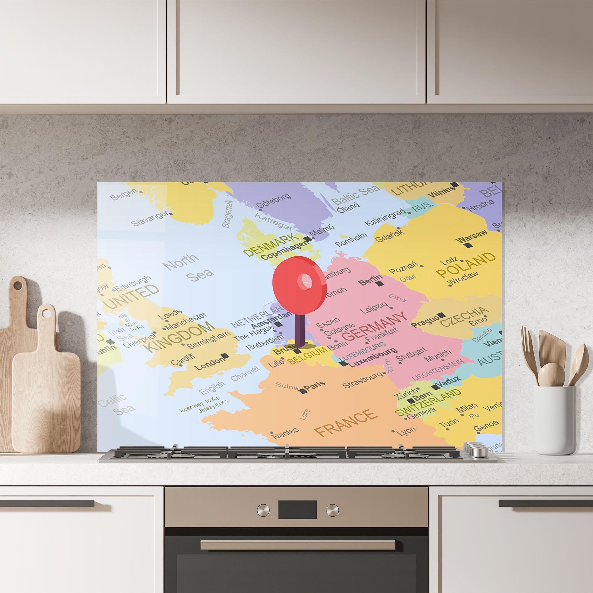 Стъклен панел за кухня Belgium Close Up mockup 7