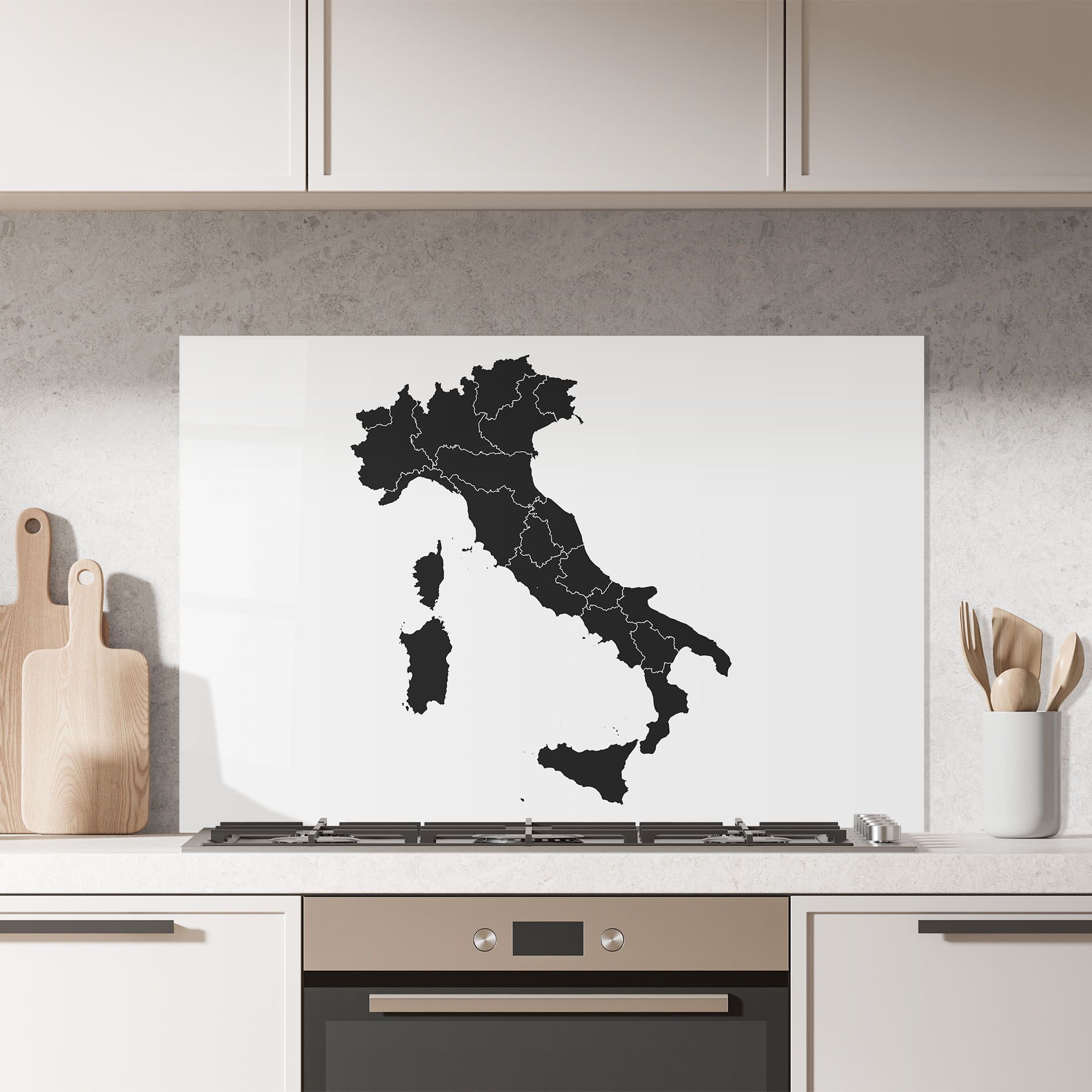 Italy Grey Map mockup 7