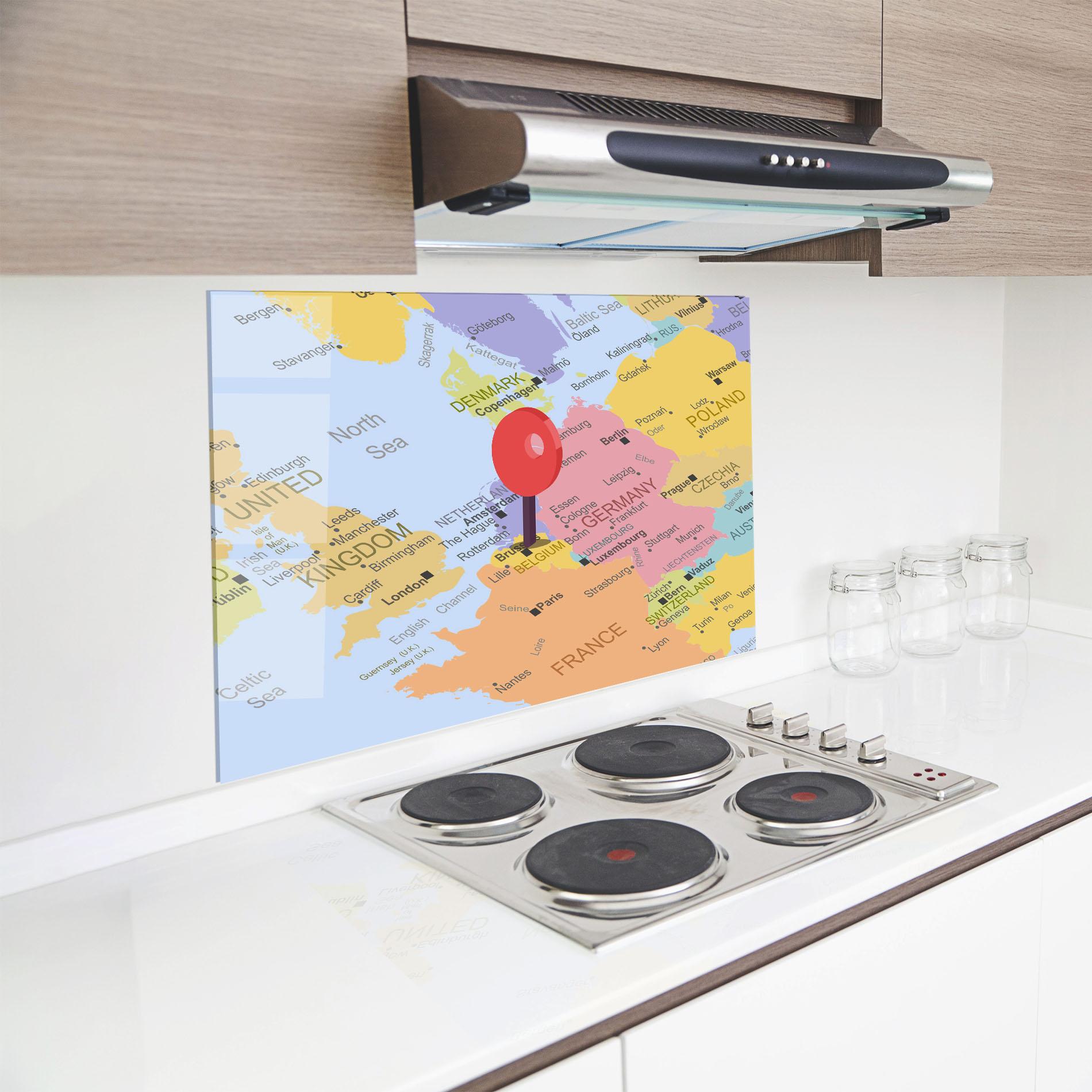 Стъклен панел за кухня Belgium Close Up mockup 8