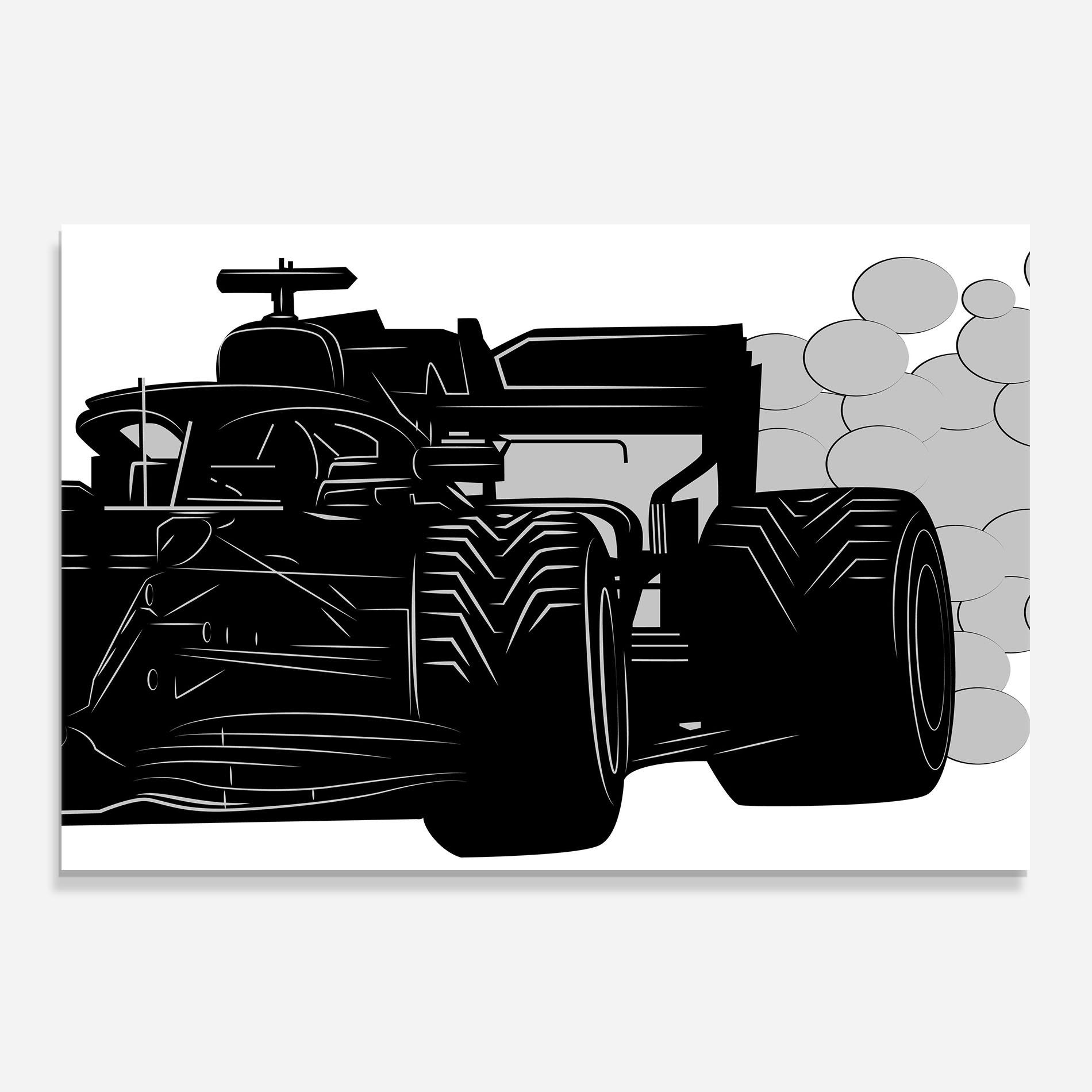Стъклен панел за кухня Car F1 Smoke mockup 0