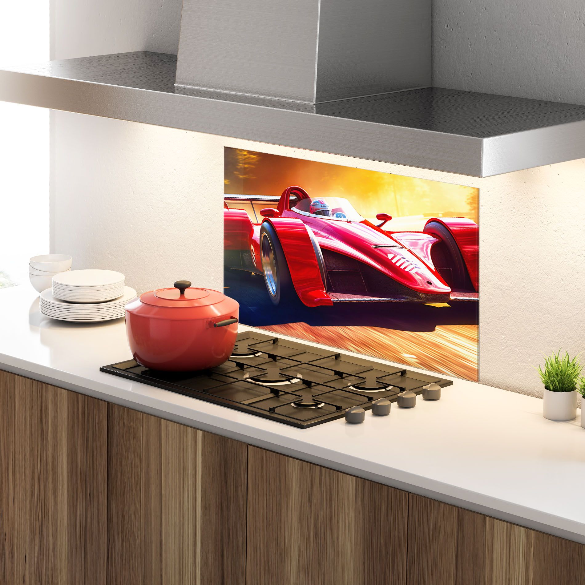 Red Race Car mockup 4