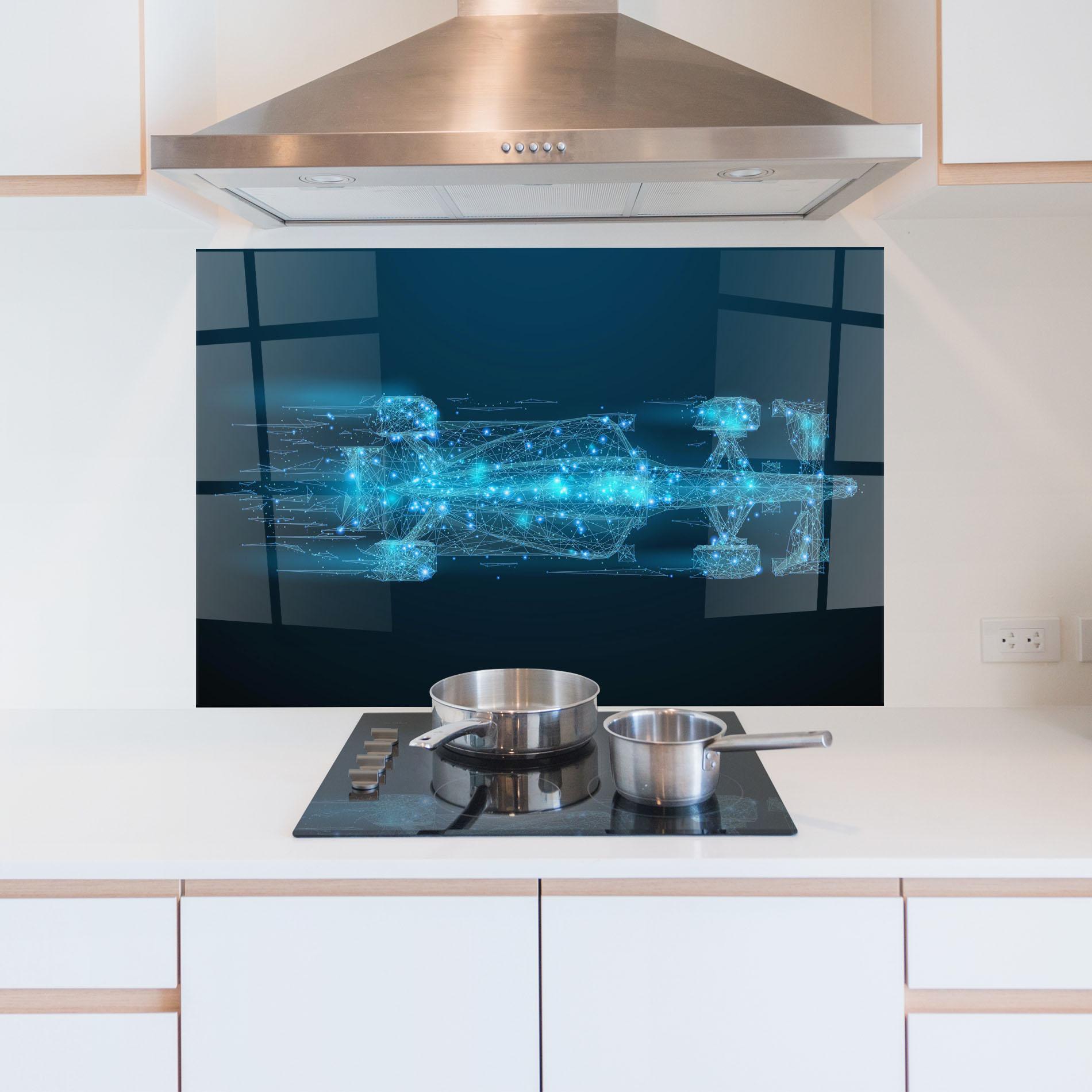 Стъклен панел за кухня Blue Light F1 mockup 5