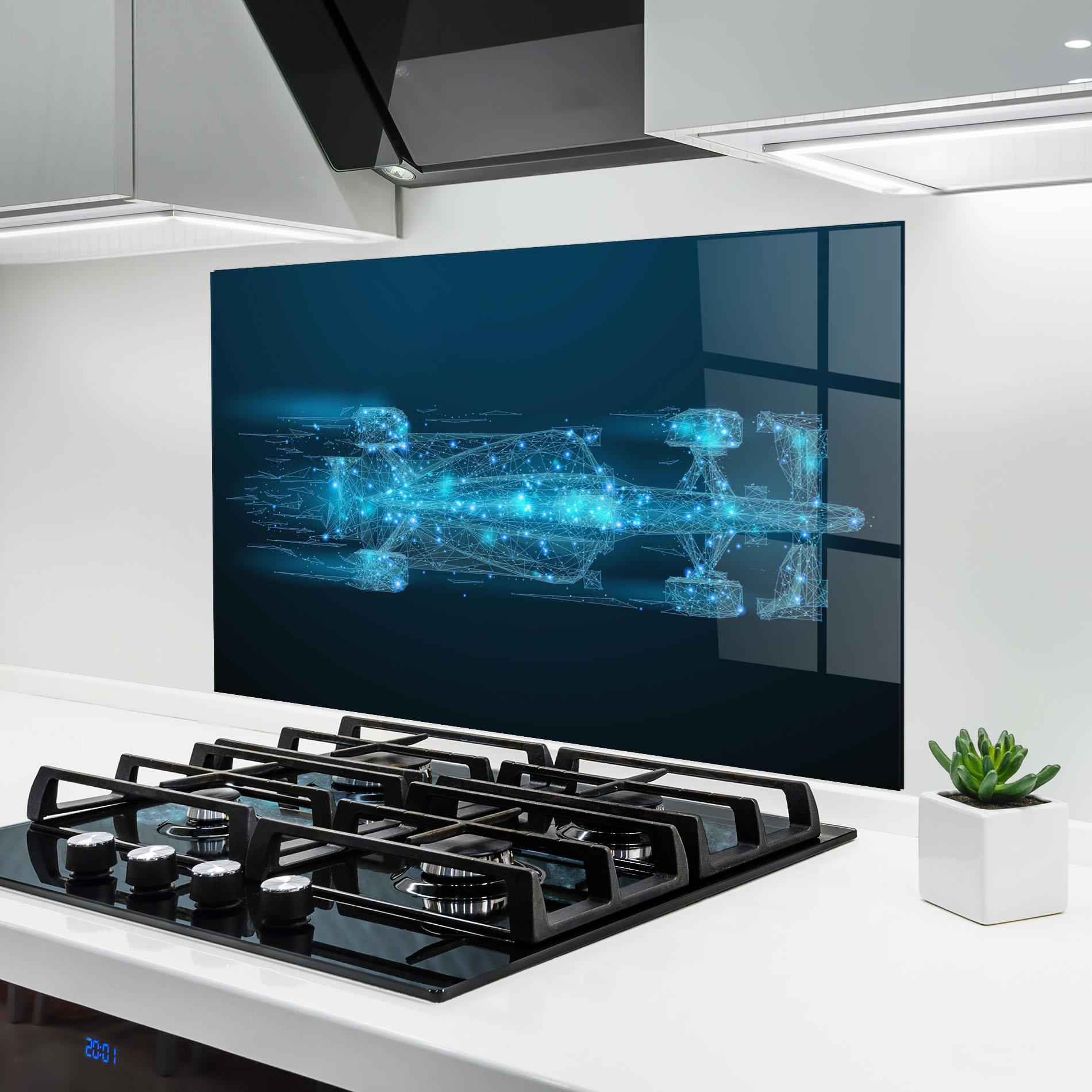 Стъклен панел за кухня Blue Light F1 mockup 6