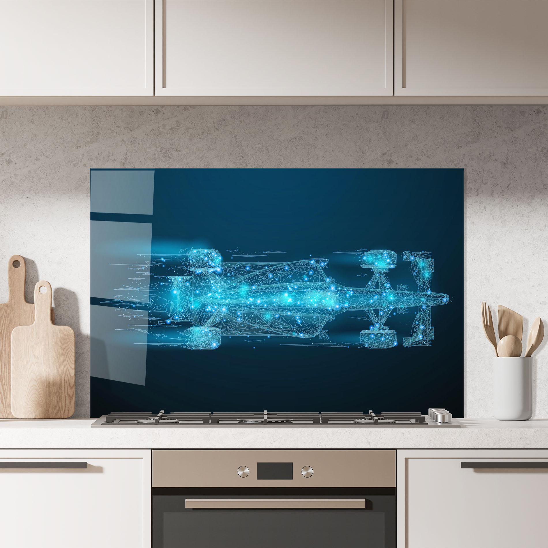 Стъклен панел за кухня Blue Light F1 mockup 7