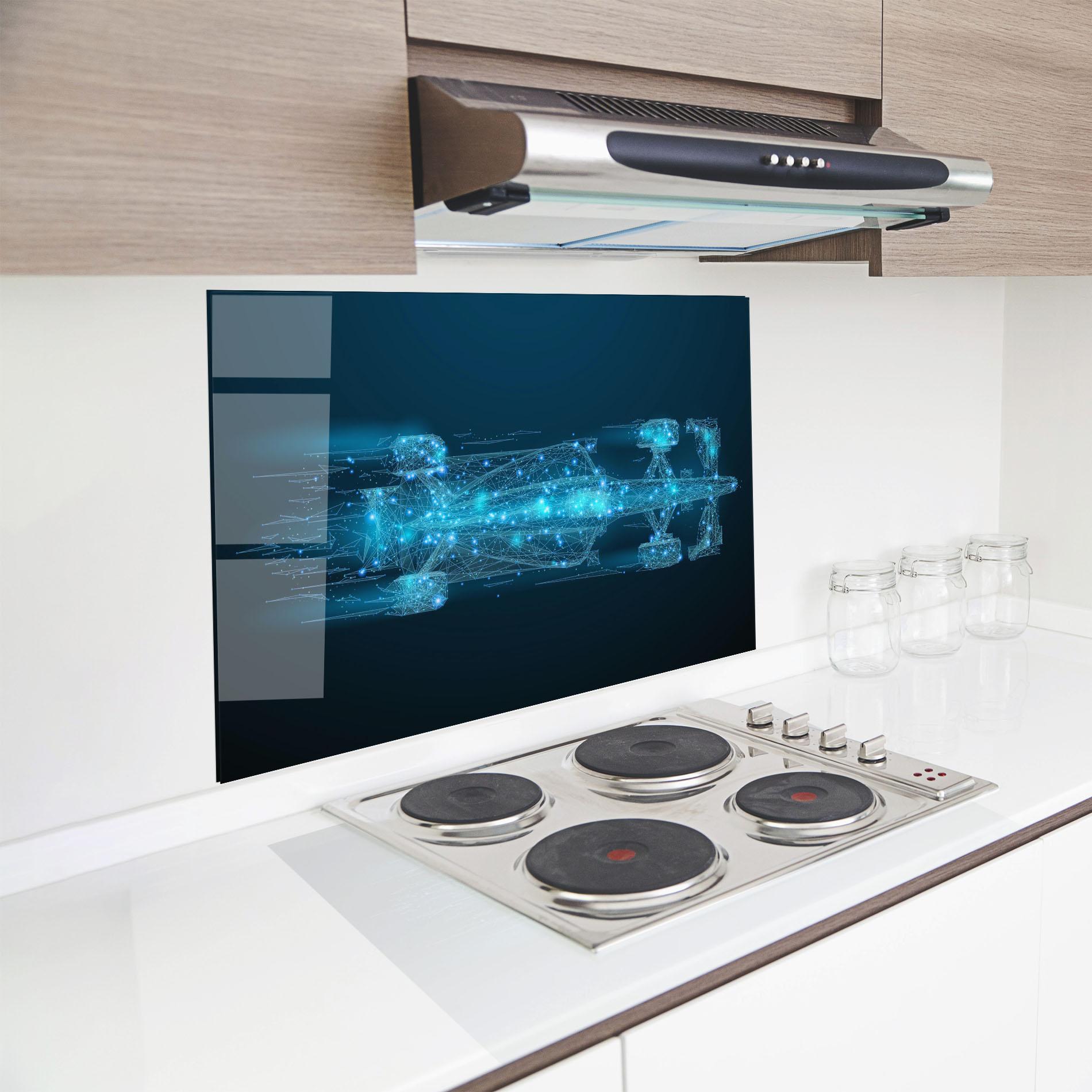 Стъклен панел за кухня Blue Light F1 mockup 8
