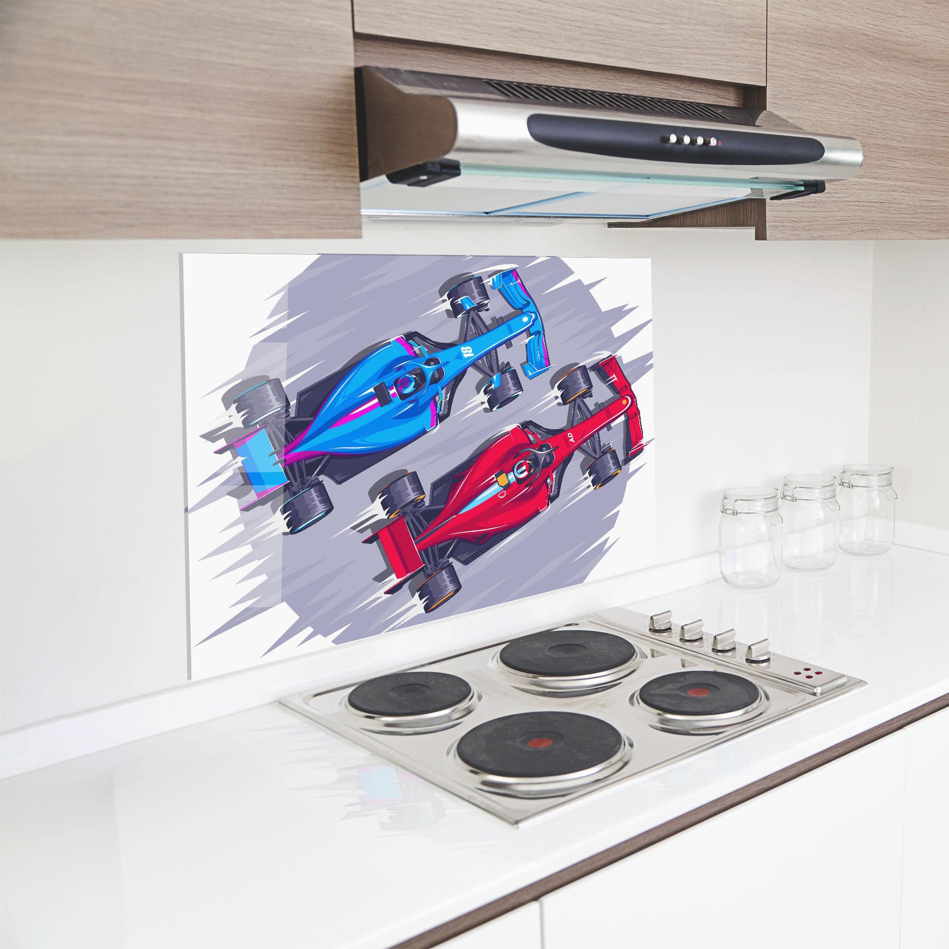 Стъклен панел за кухня Bolides mockup 8