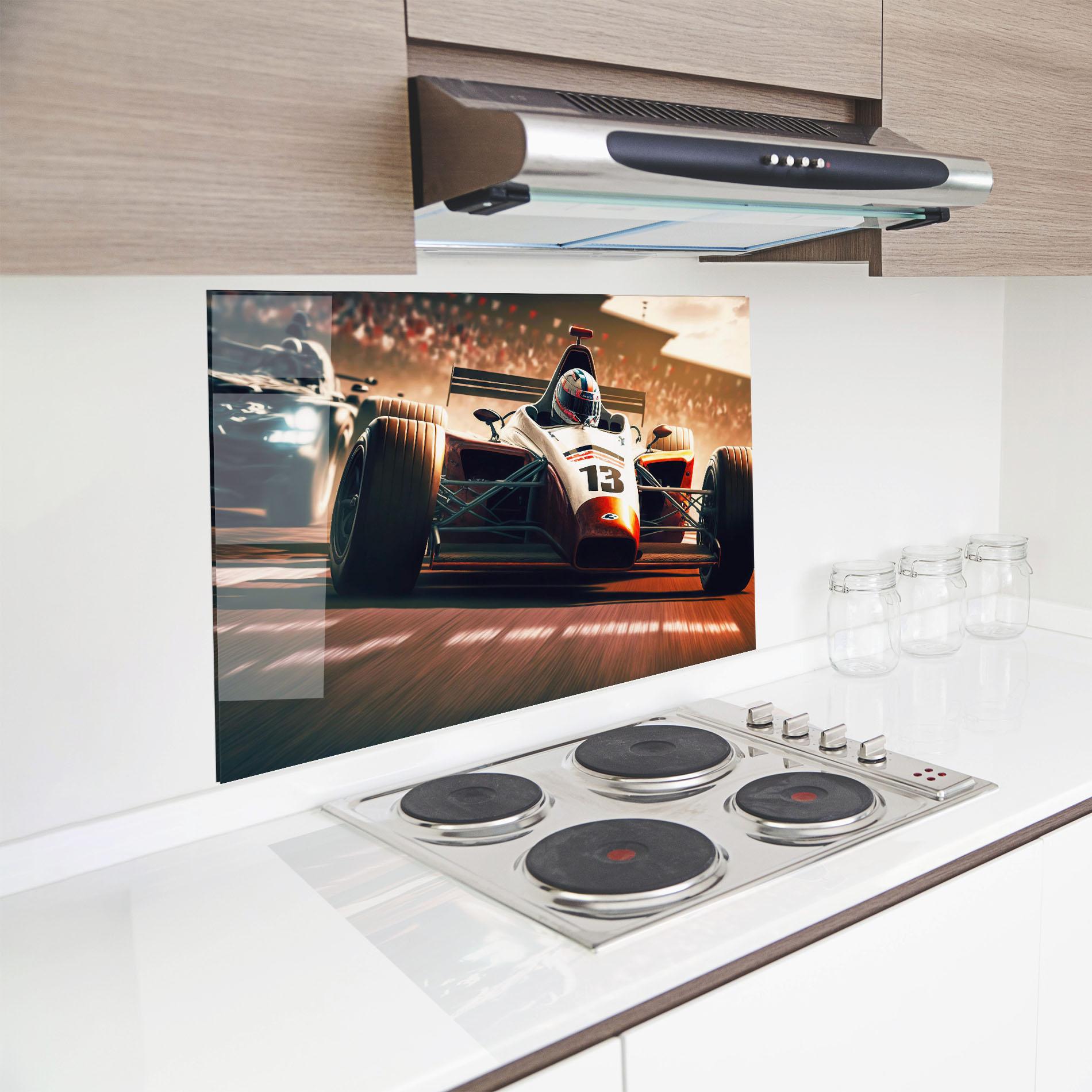 Стъклен панел за кухня Formula 1 Racing mockup 8