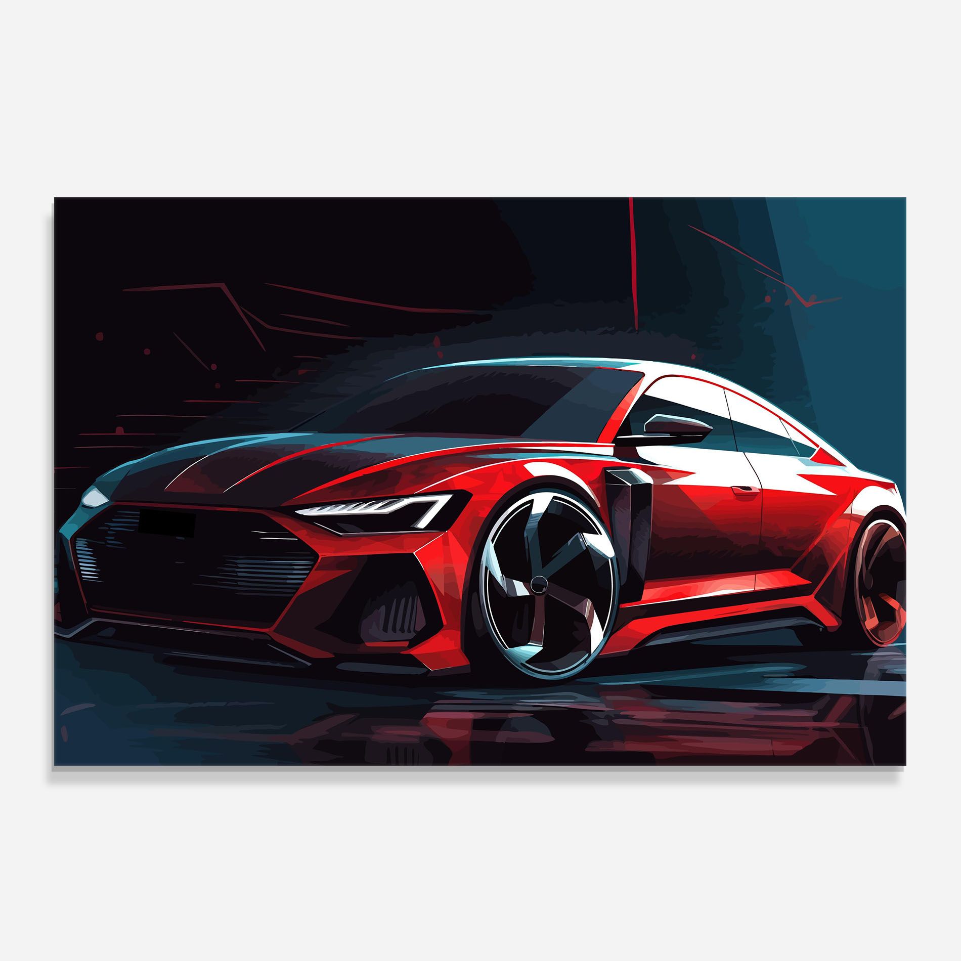 Red Blue Sport Car mockup 0