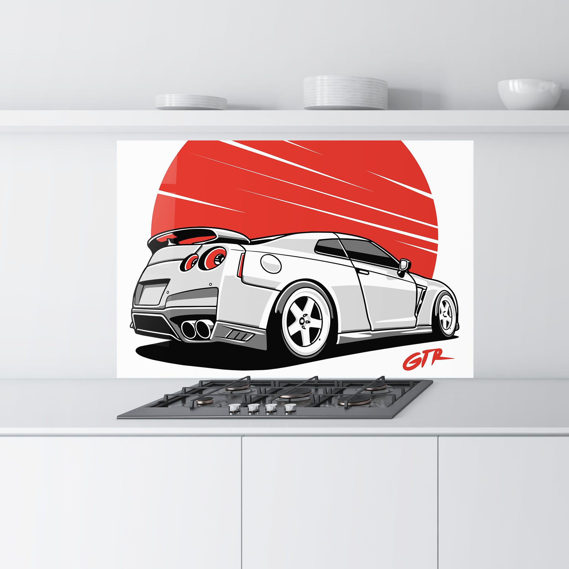 Grey Gtr Car mockup 9