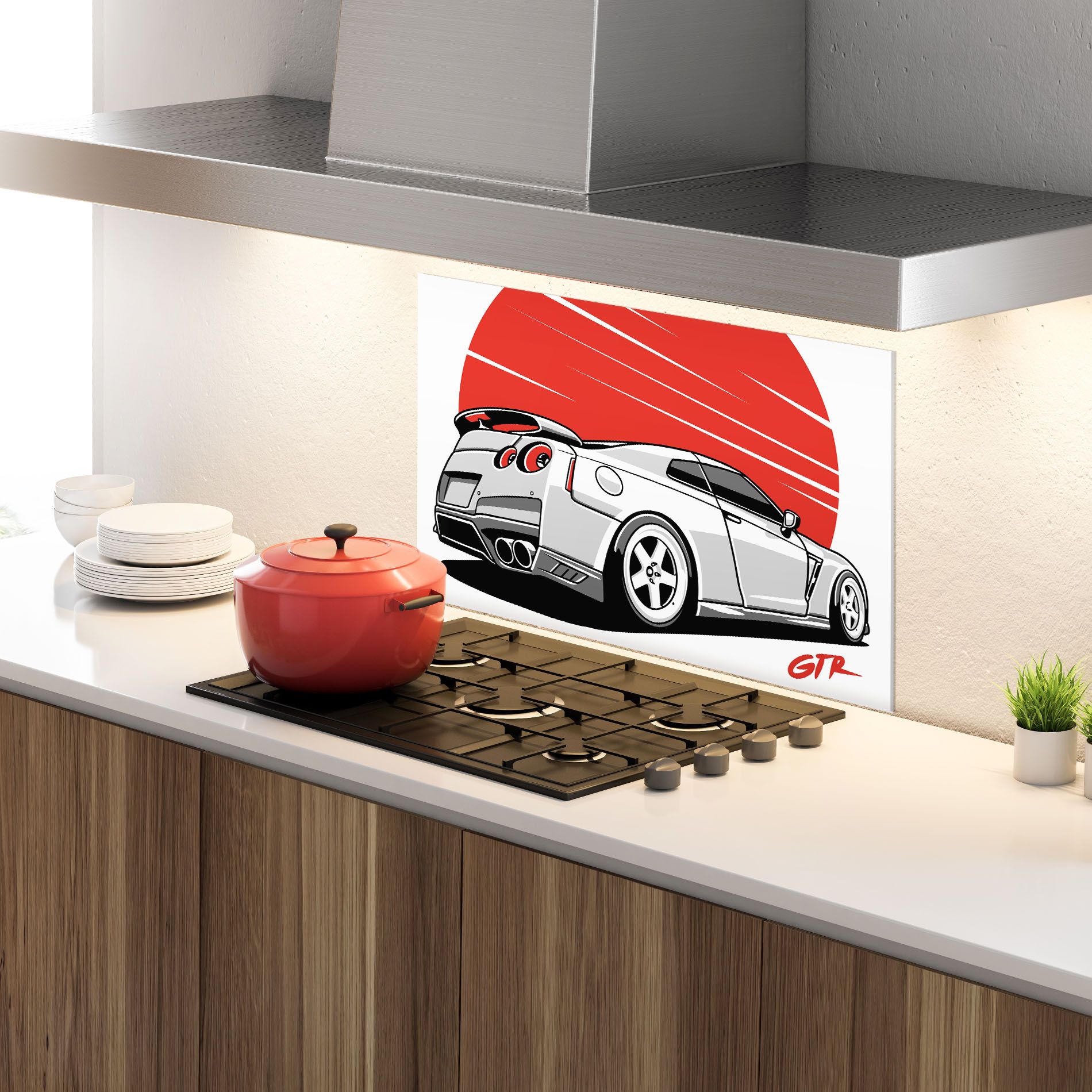 Grey Gtr Car mockup 4