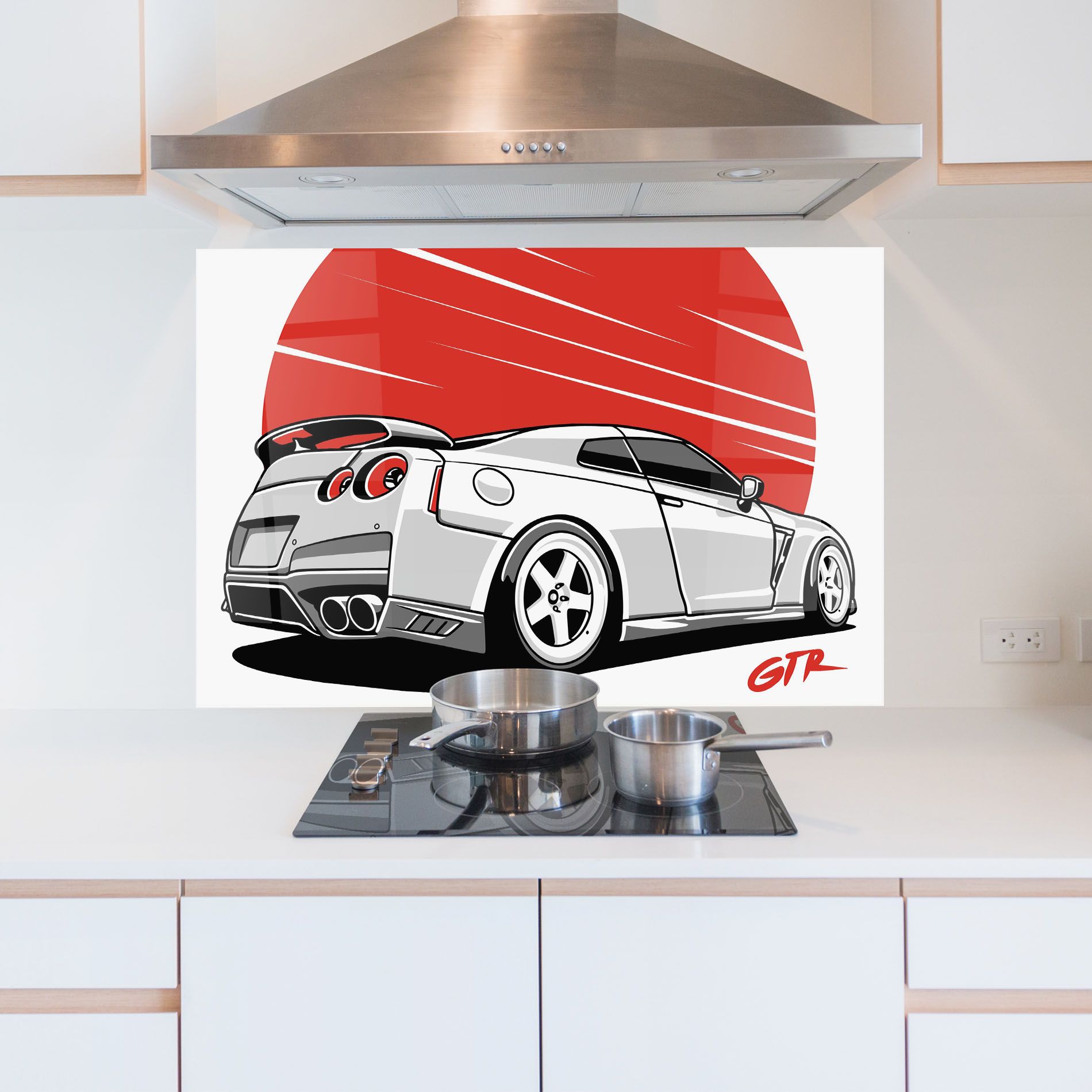 Grey Gtr Car mockup 5