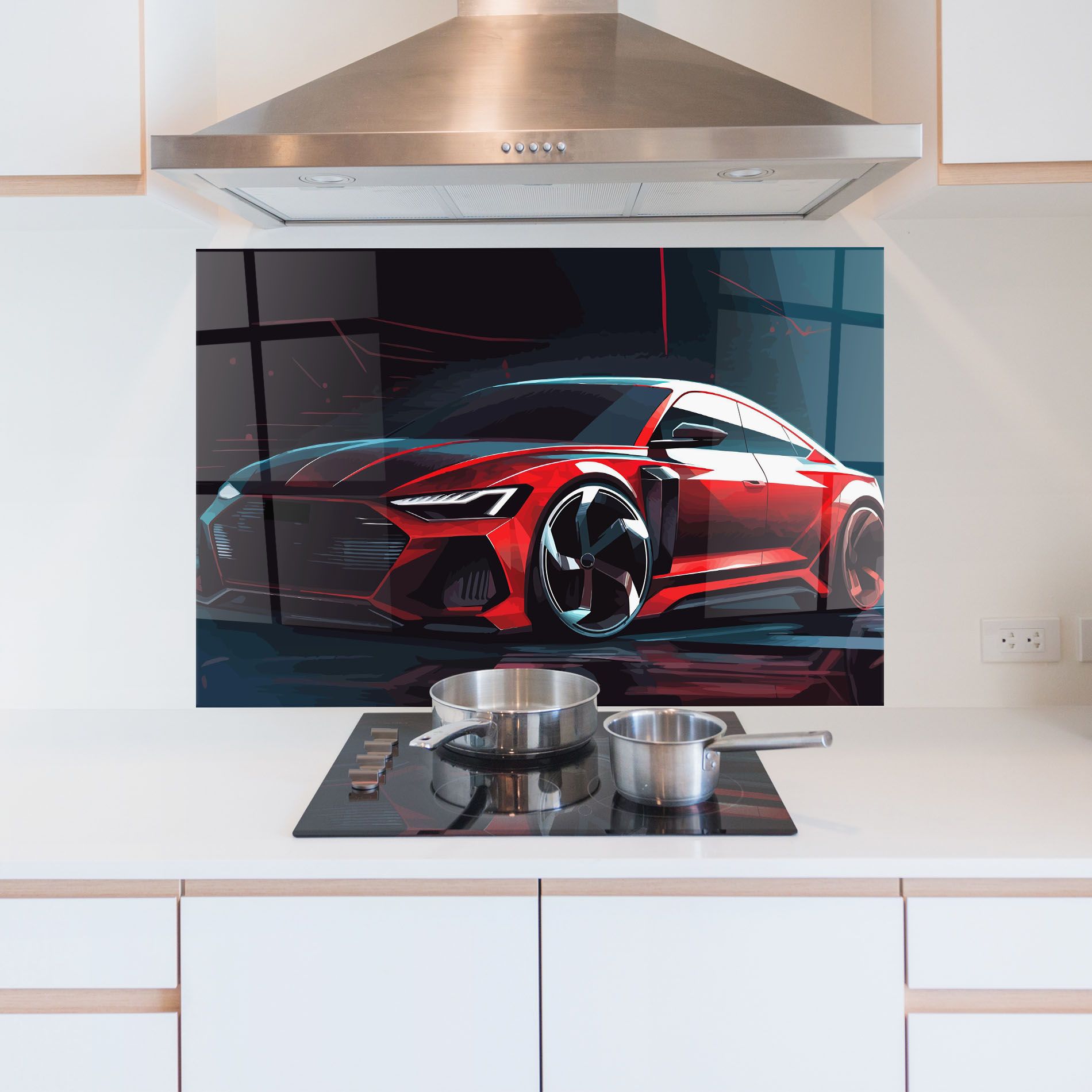 Red Blue Sport Car mockup 5