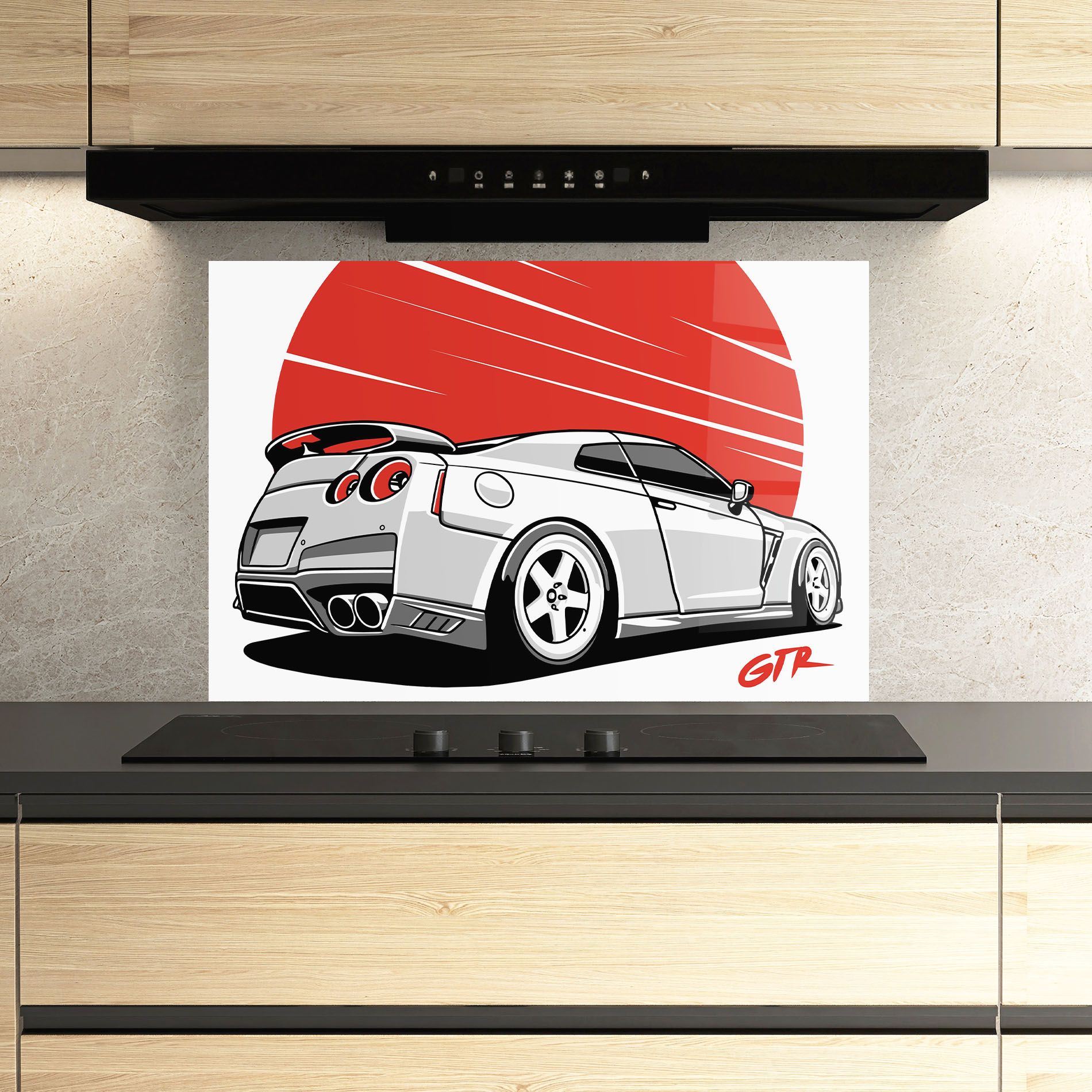 Grey Gtr Car mockup 3