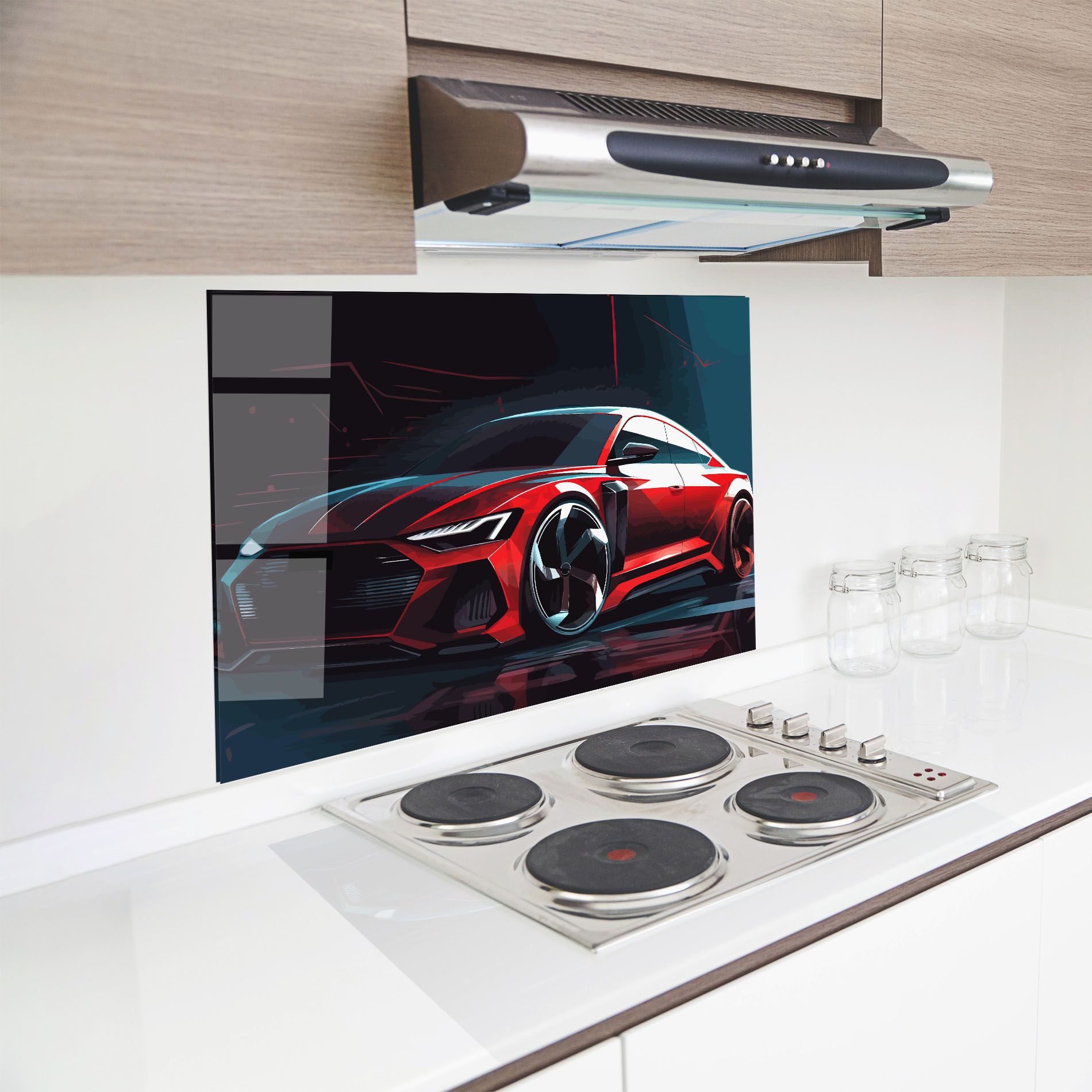 Red Blue Sport Car mockup 8