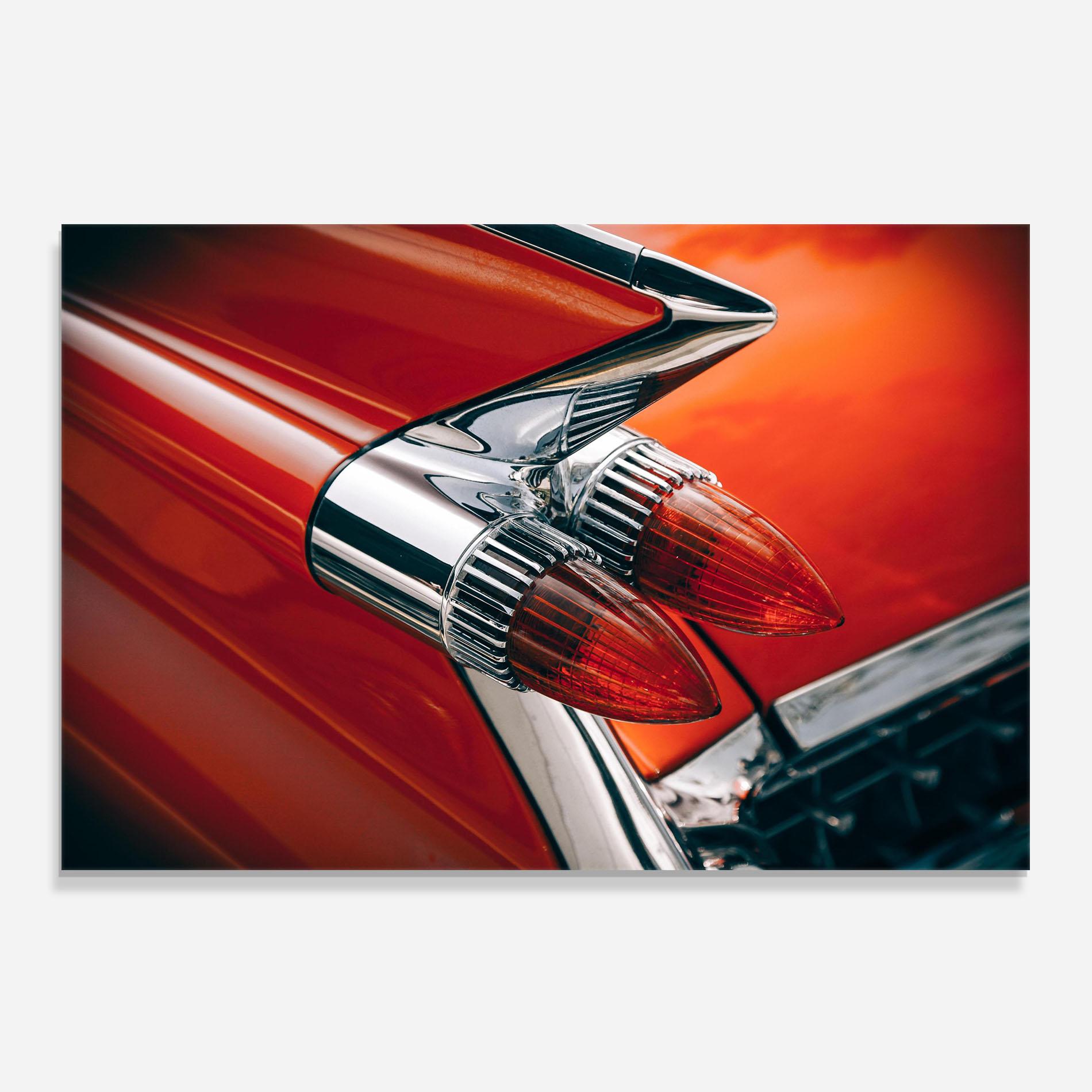 Стъклен панел за кухня Vintage Car Red mockup 0