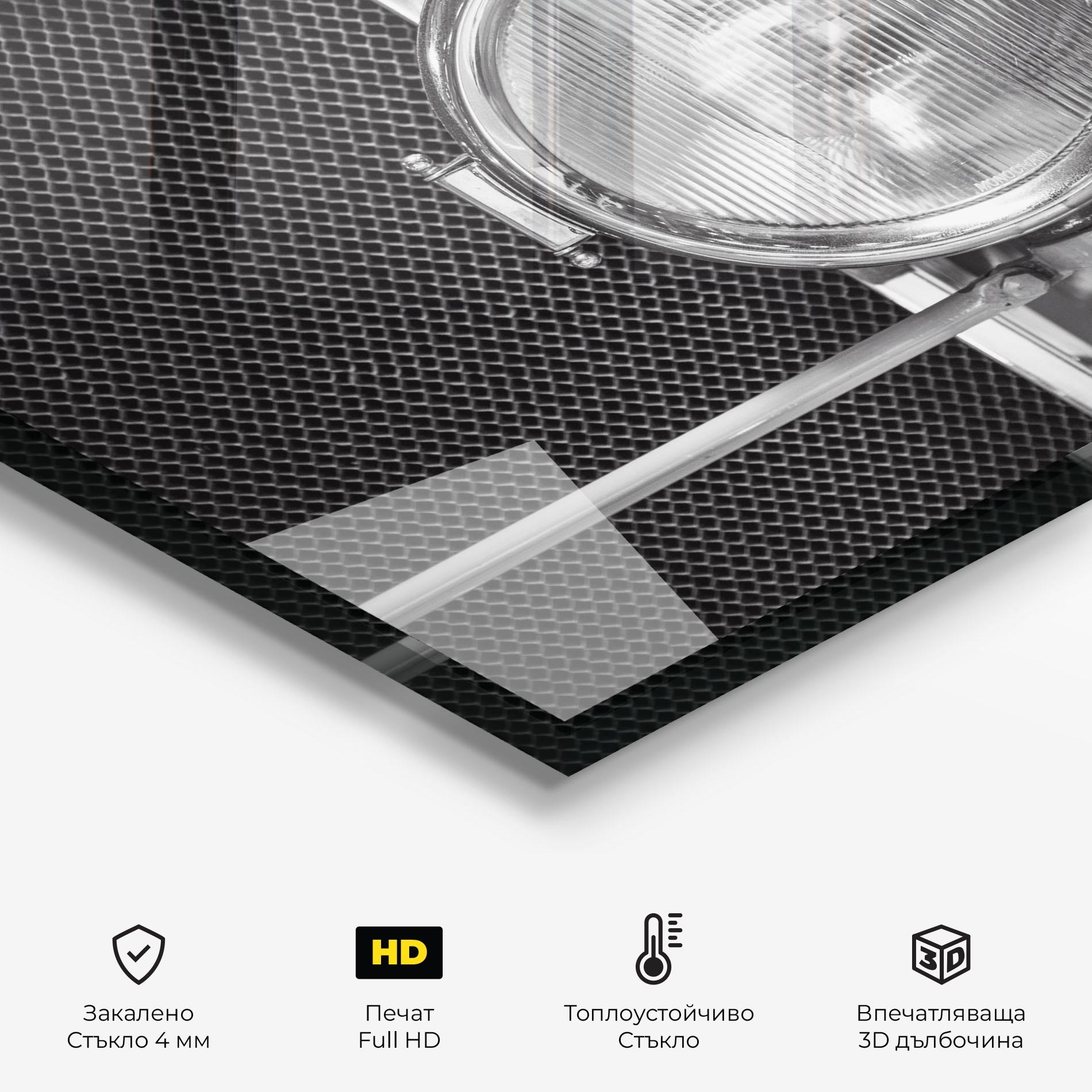 Стъклен панел за кухня Closeup Grey Car mockup 2