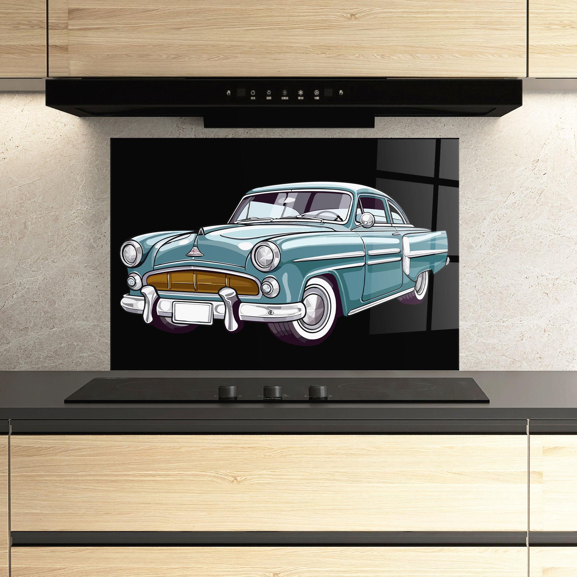 Стъклен панел за кухня Ford Thunderbolt mockup 3