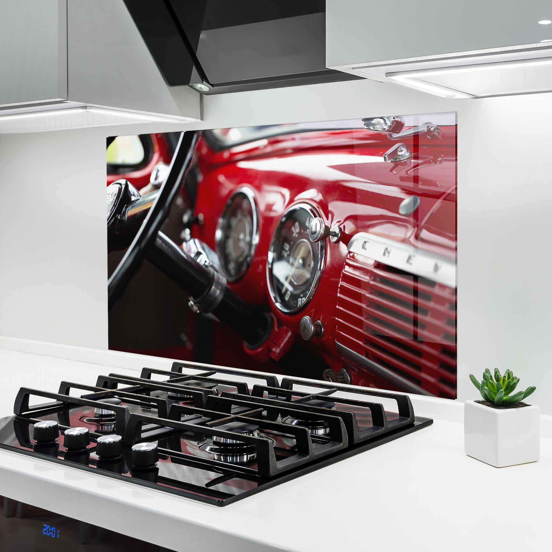Стъклен панел за кухня Shiny Clean Car mockup 6