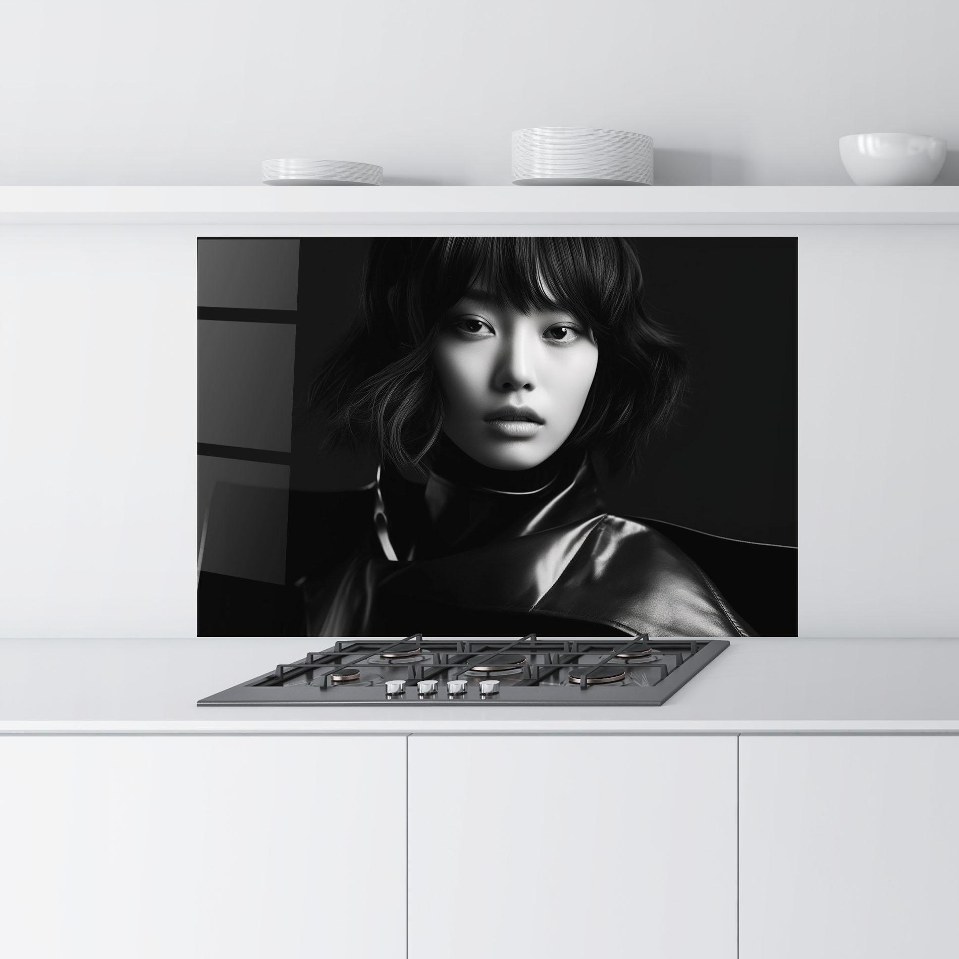 Стъклен панел за кухня Asian Abstract Woman mockup 9
