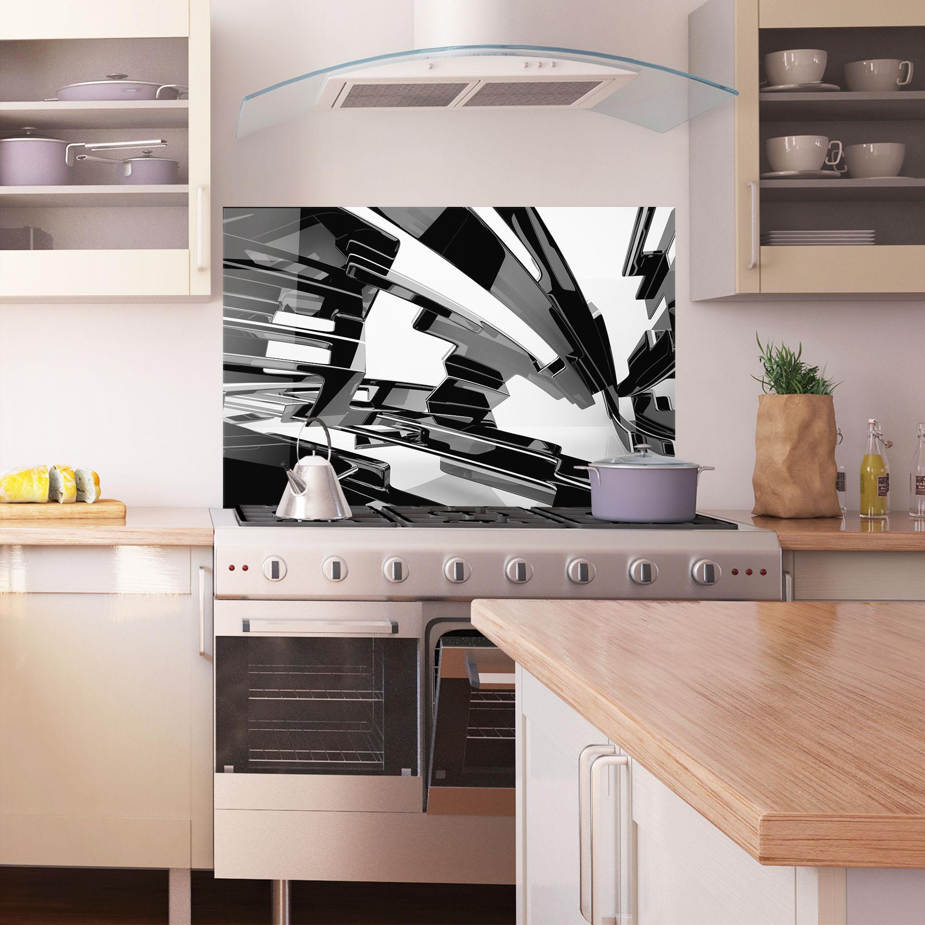 Стъклен панел за кухня Glossy Sculpture mockup 1