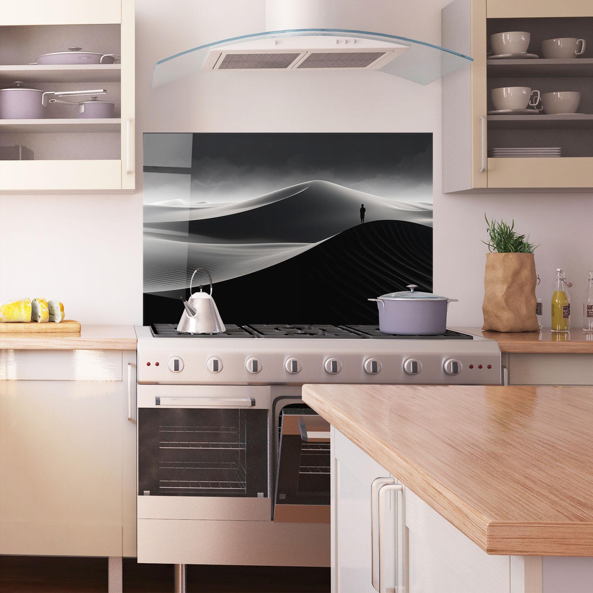 Стъклен панел за кухня Grey Dune mockup 1