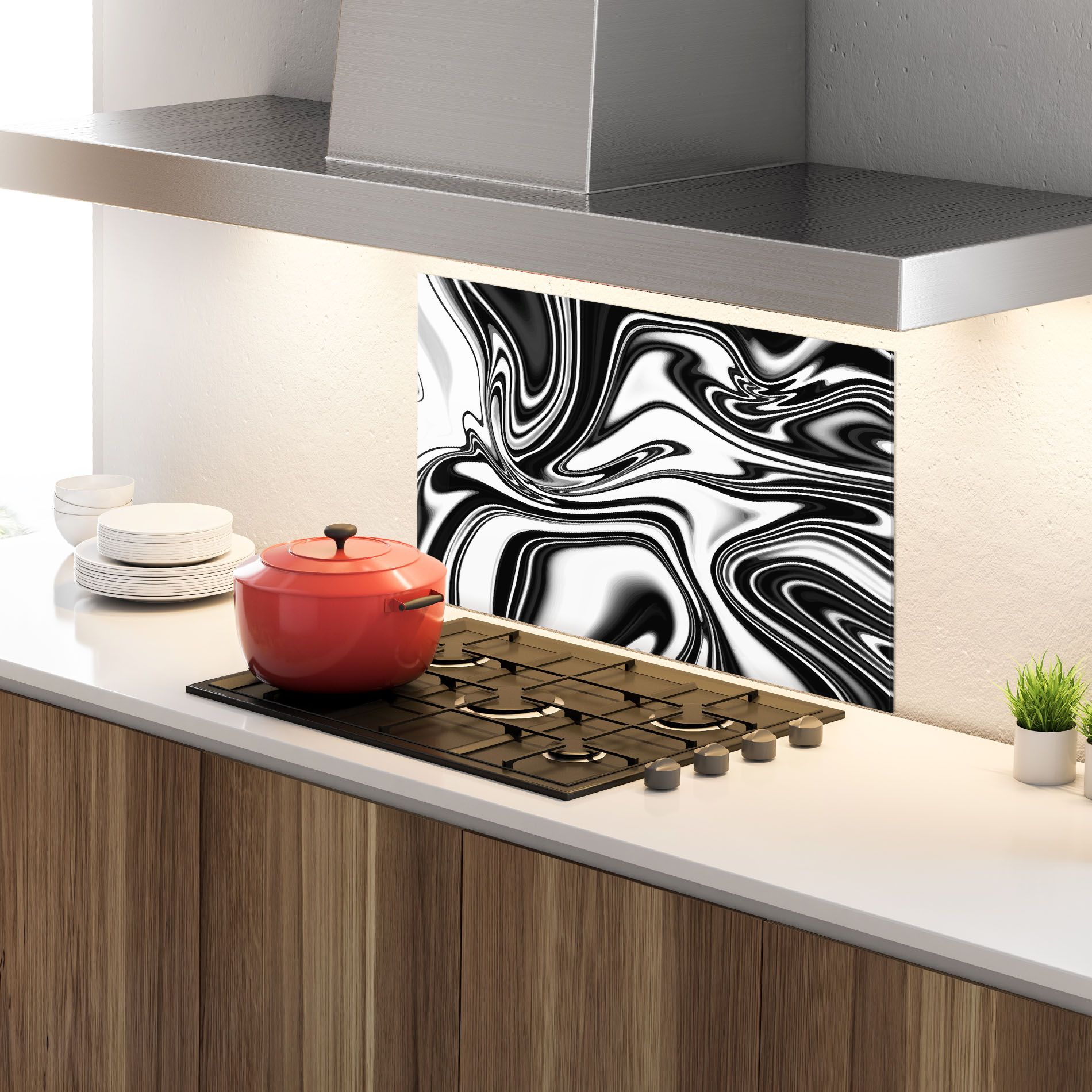 Black White Liquid mockup 4