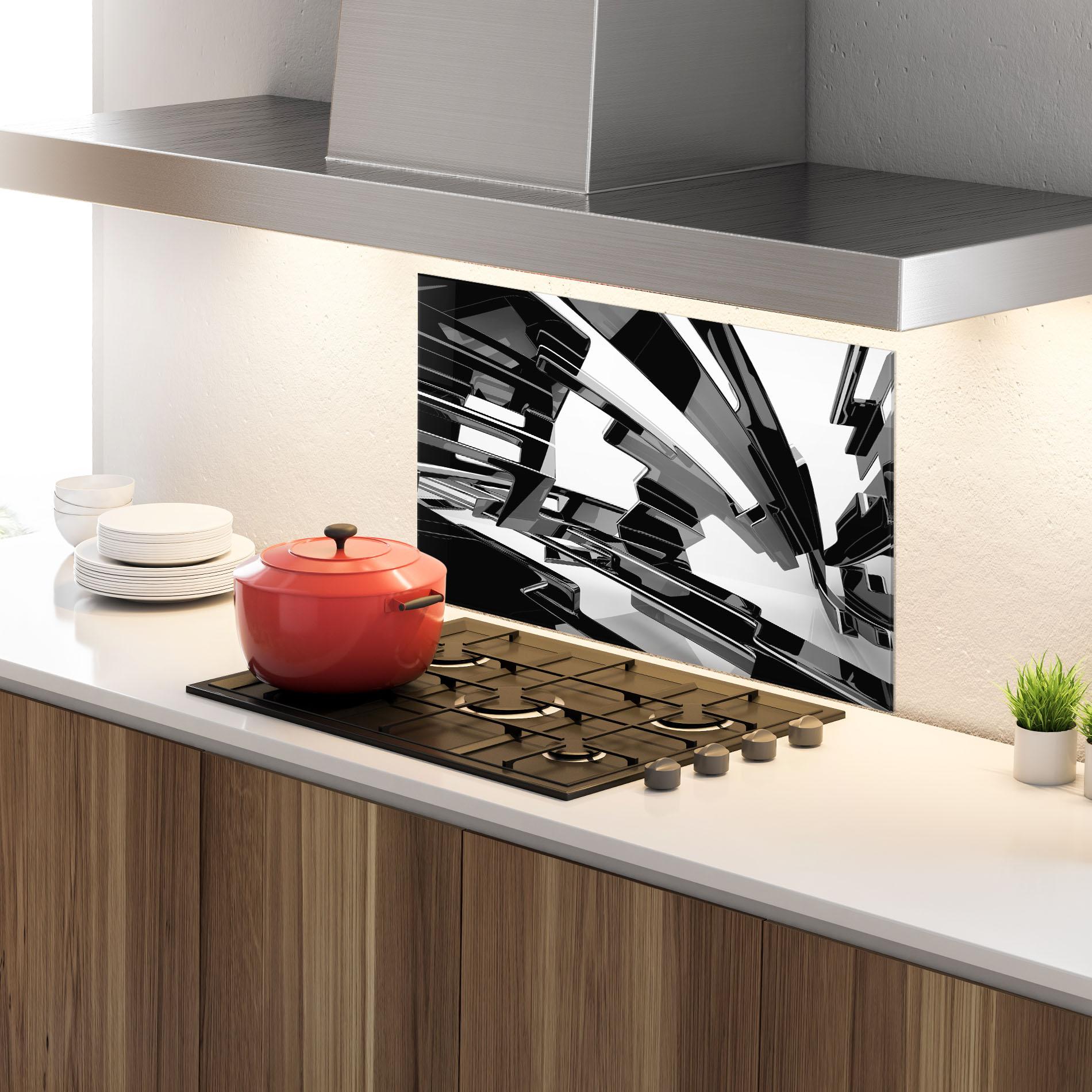 Стъклен панел за кухня Glossy Sculpture mockup 4