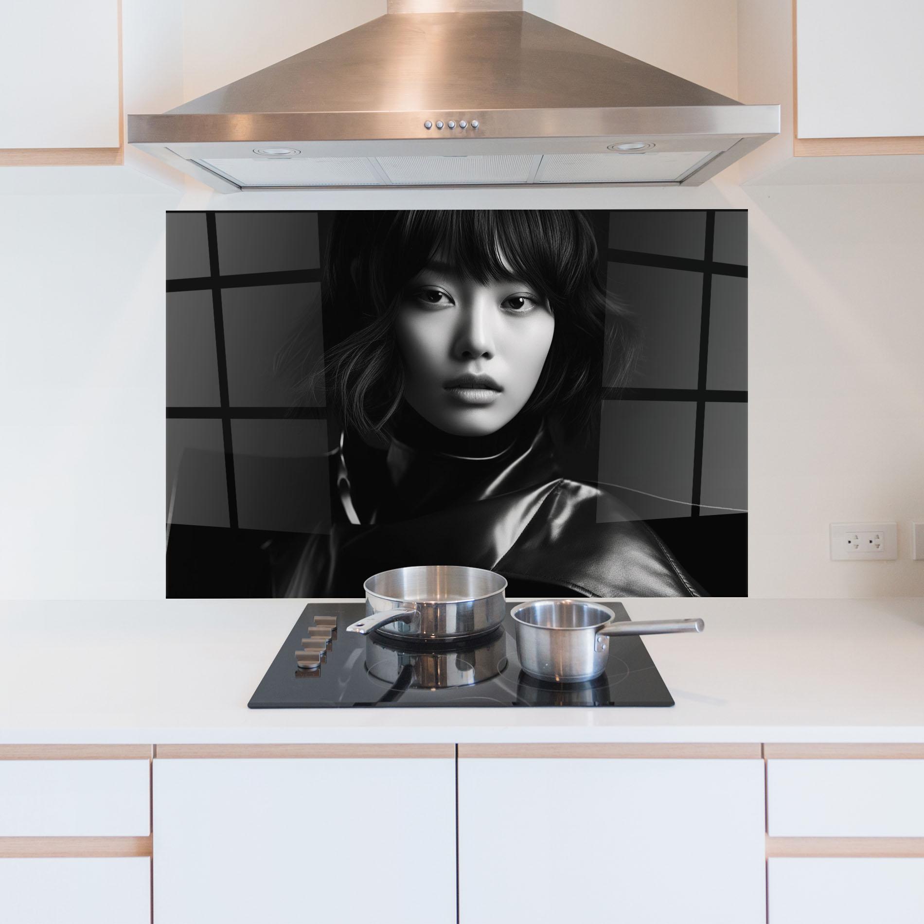 Стъклен панел за кухня Asian Abstract Woman mockup 5