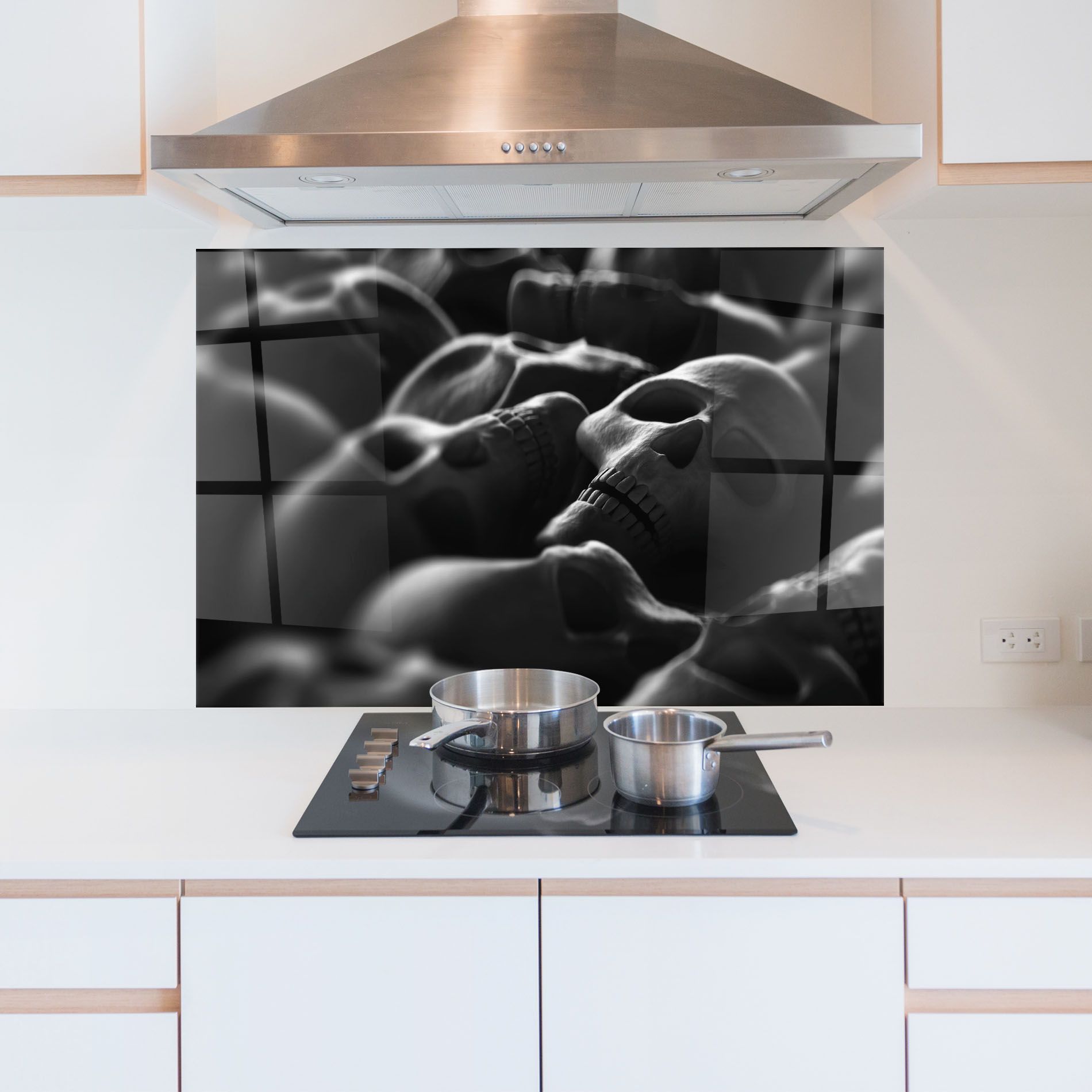 Gray Human Skull mockup 5