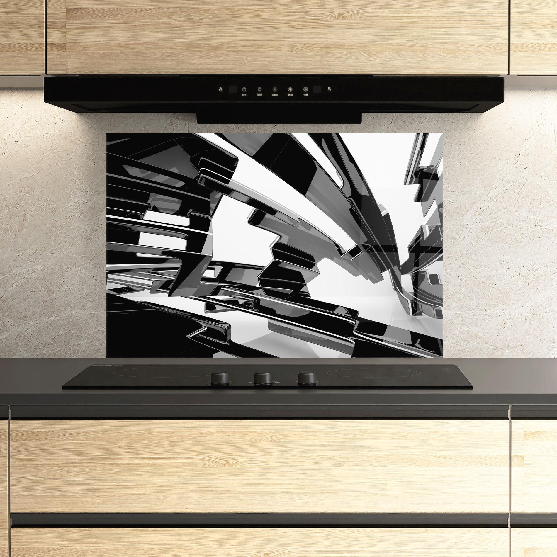 Стъклен панел за кухня Glossy Sculpture mockup 3