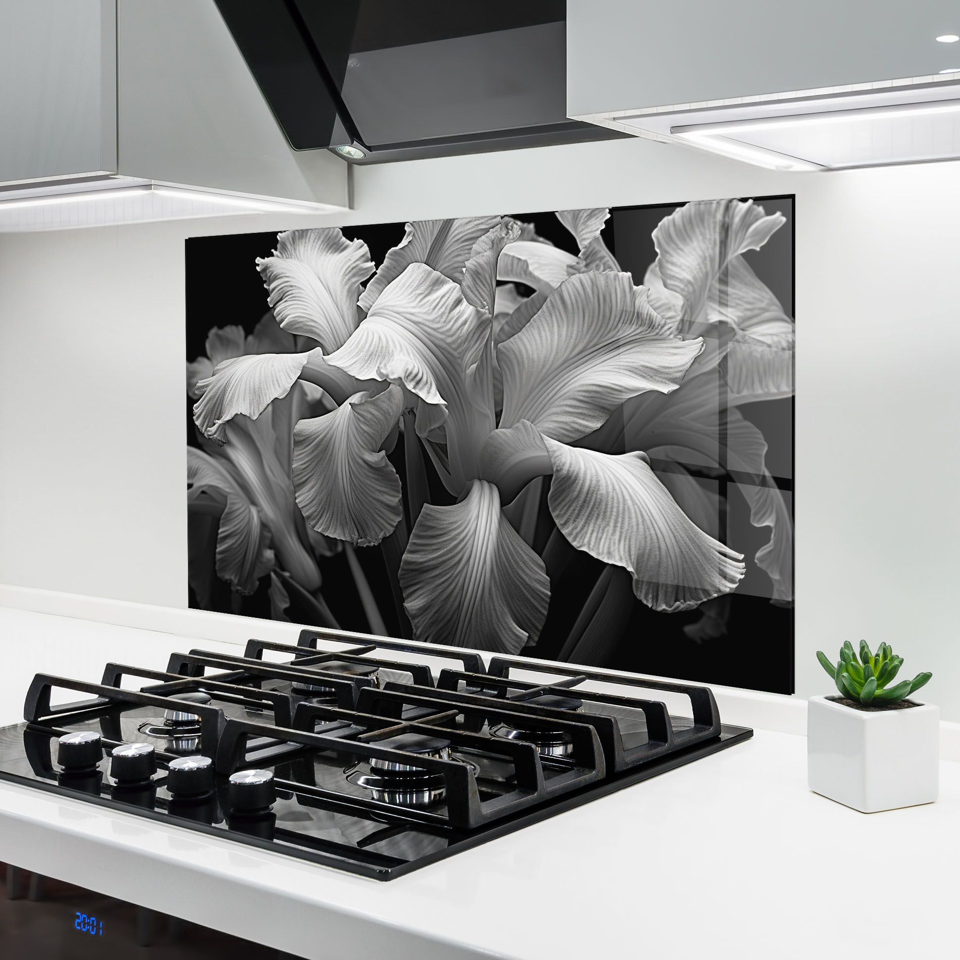 Grey On Black Iris mockup 6