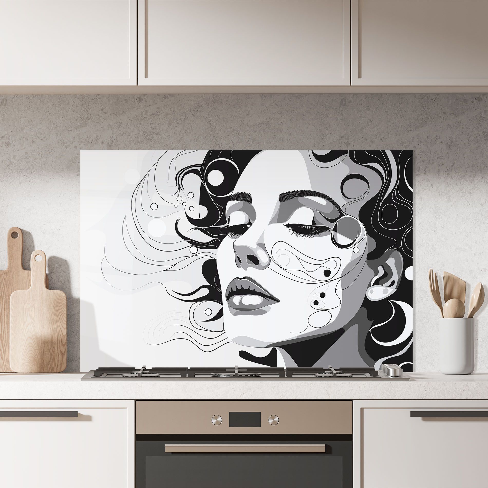 Grey Face Woman mockup 7