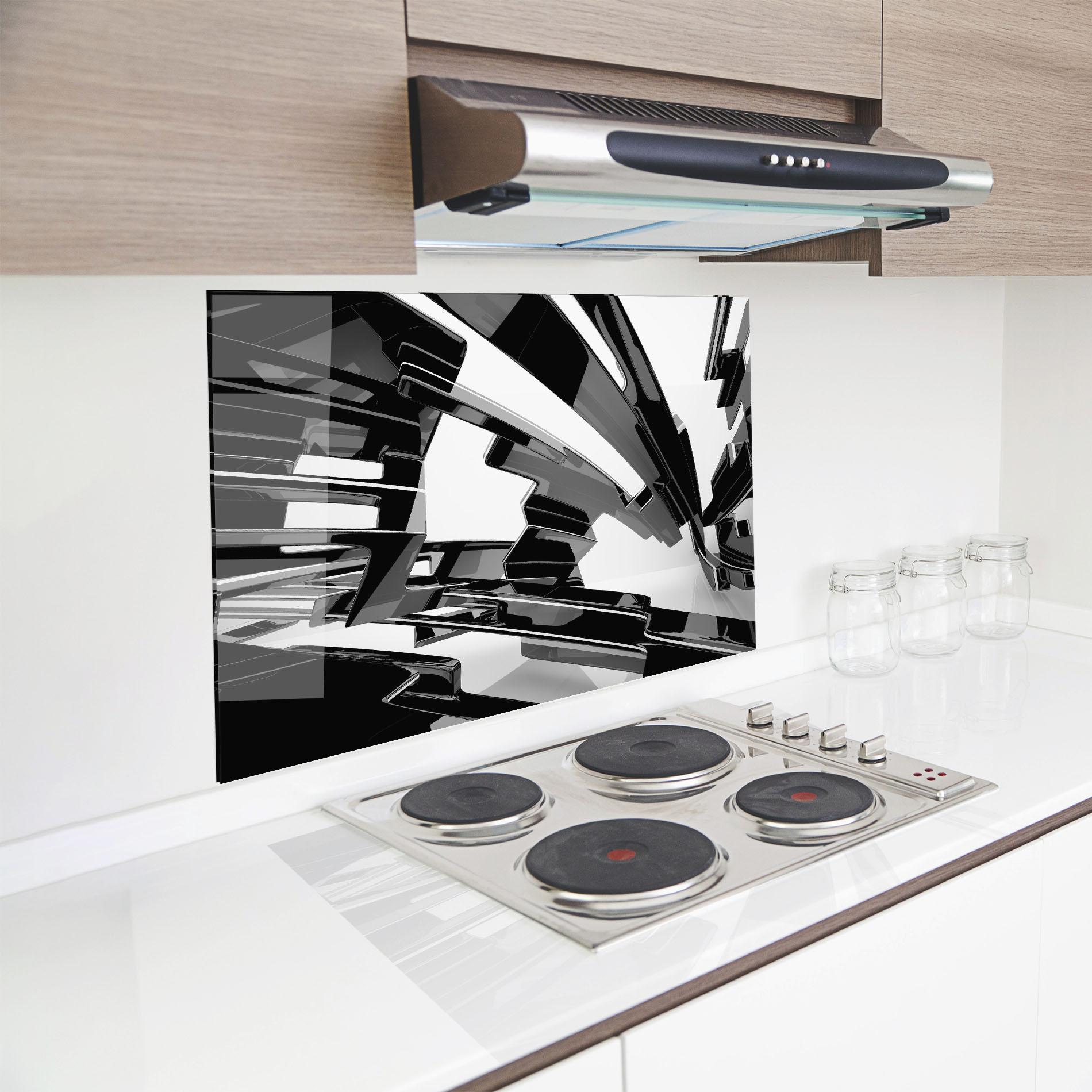 Стъклен панел за кухня Glossy Sculpture mockup 8