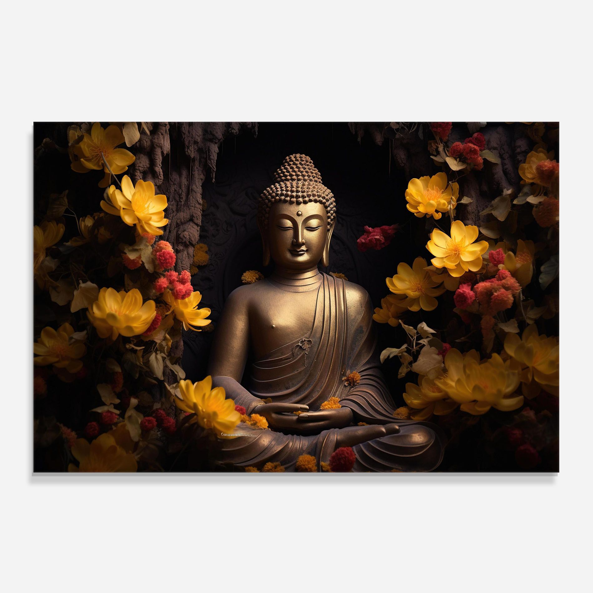 Buddha Yellow Red mockup 0