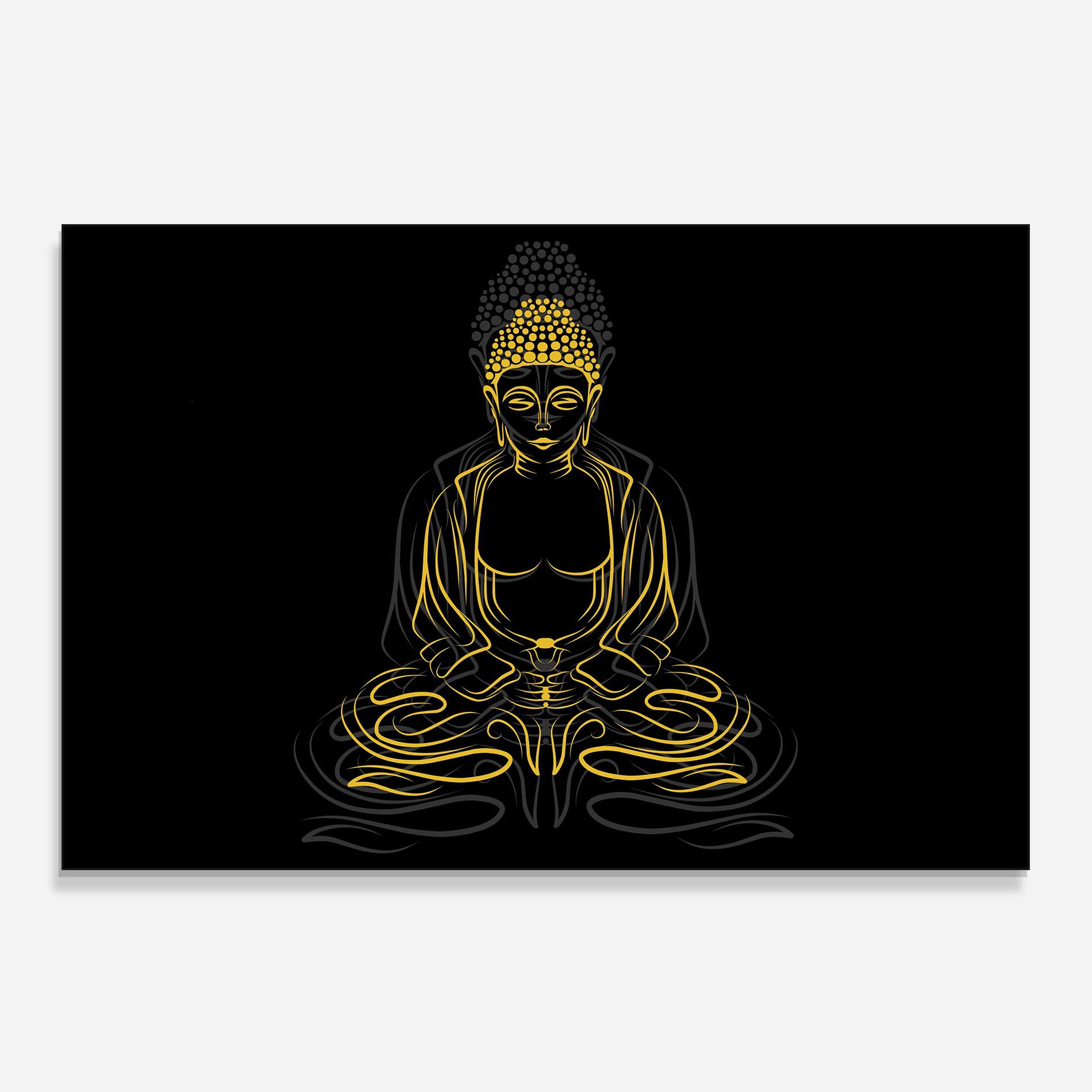 Grey Yellow Buddha mockup 0