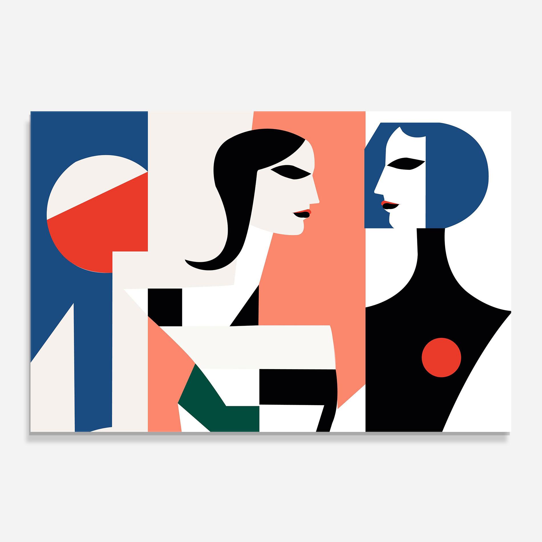 Стъклен панел за кухня Abstract Talk mockup 0