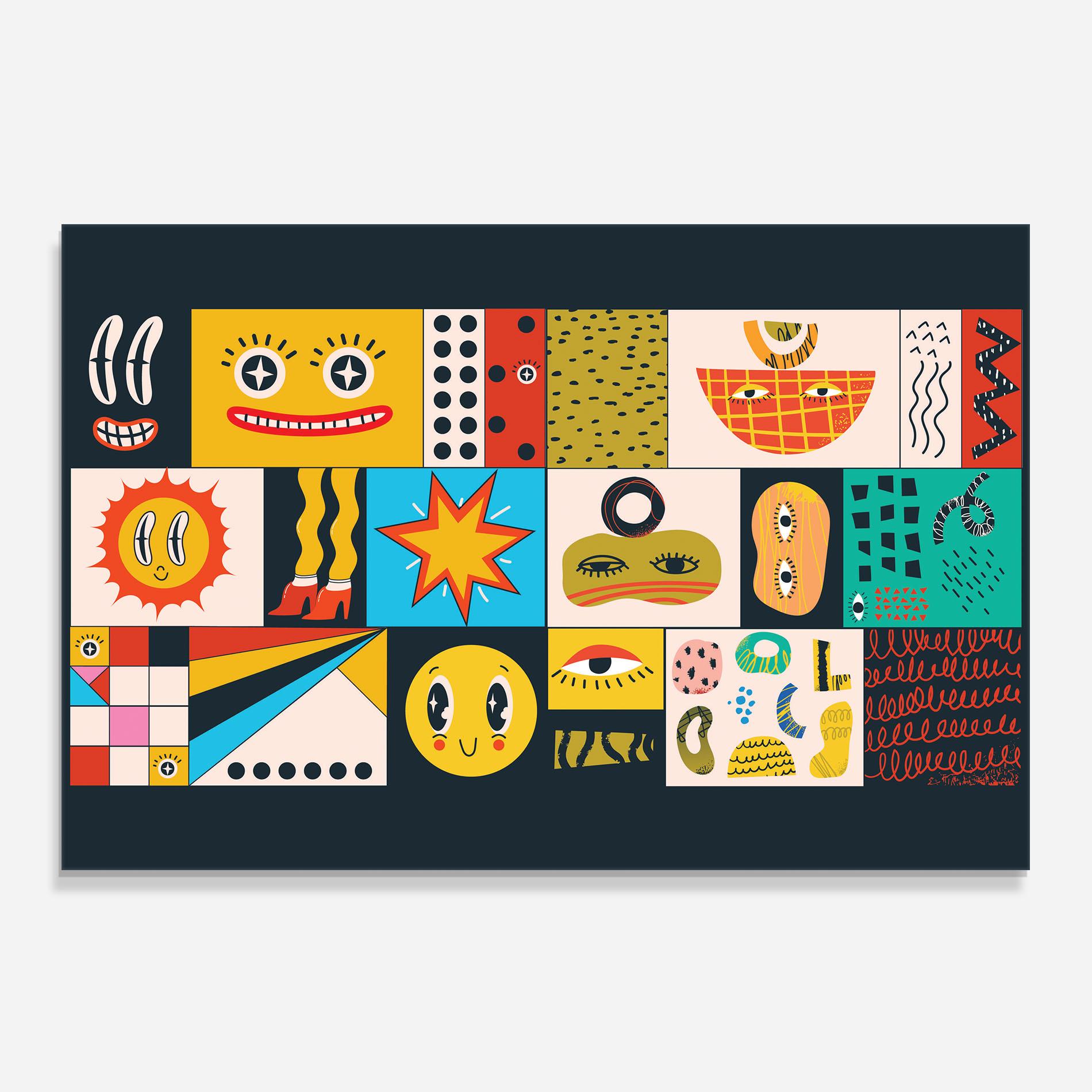 Стъклен панел за кухня Cool Eye Shape mockup 0