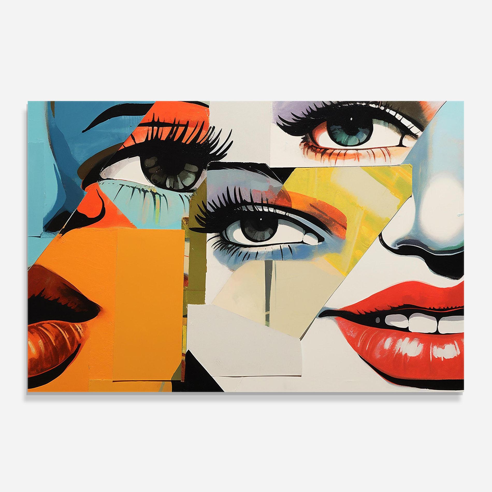 Стъклен панел за кухня Drawing Collage mockup 0