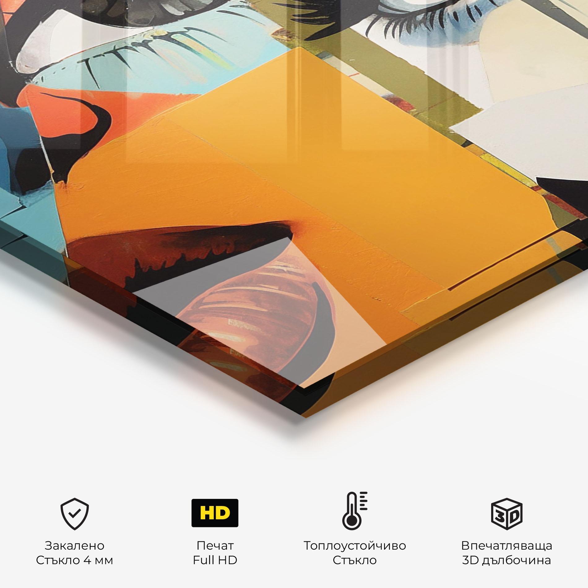 Стъклен панел за кухня Drawing Collage mockup 2