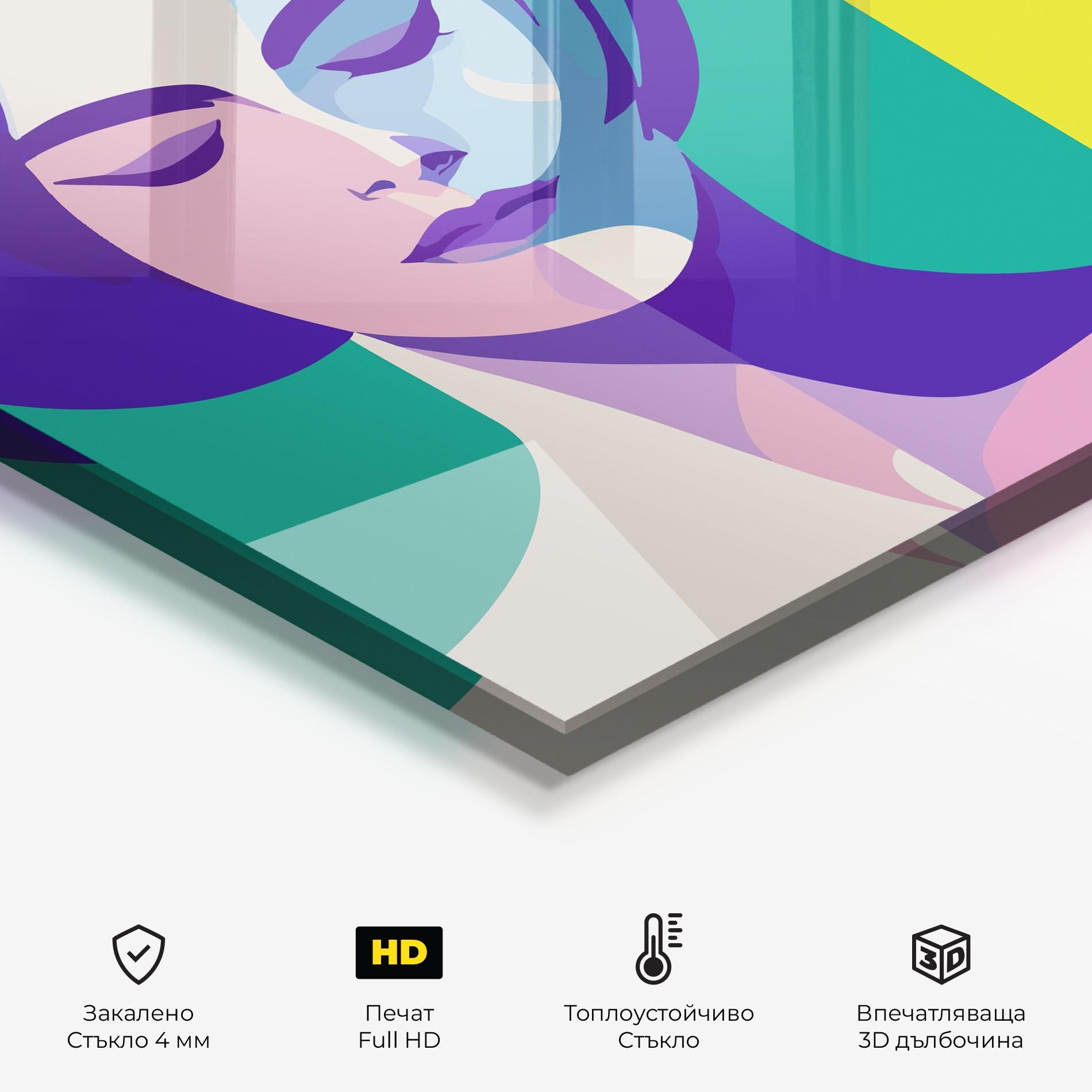 Стъклен панел за кухня Winter Summer Girl mockup 2