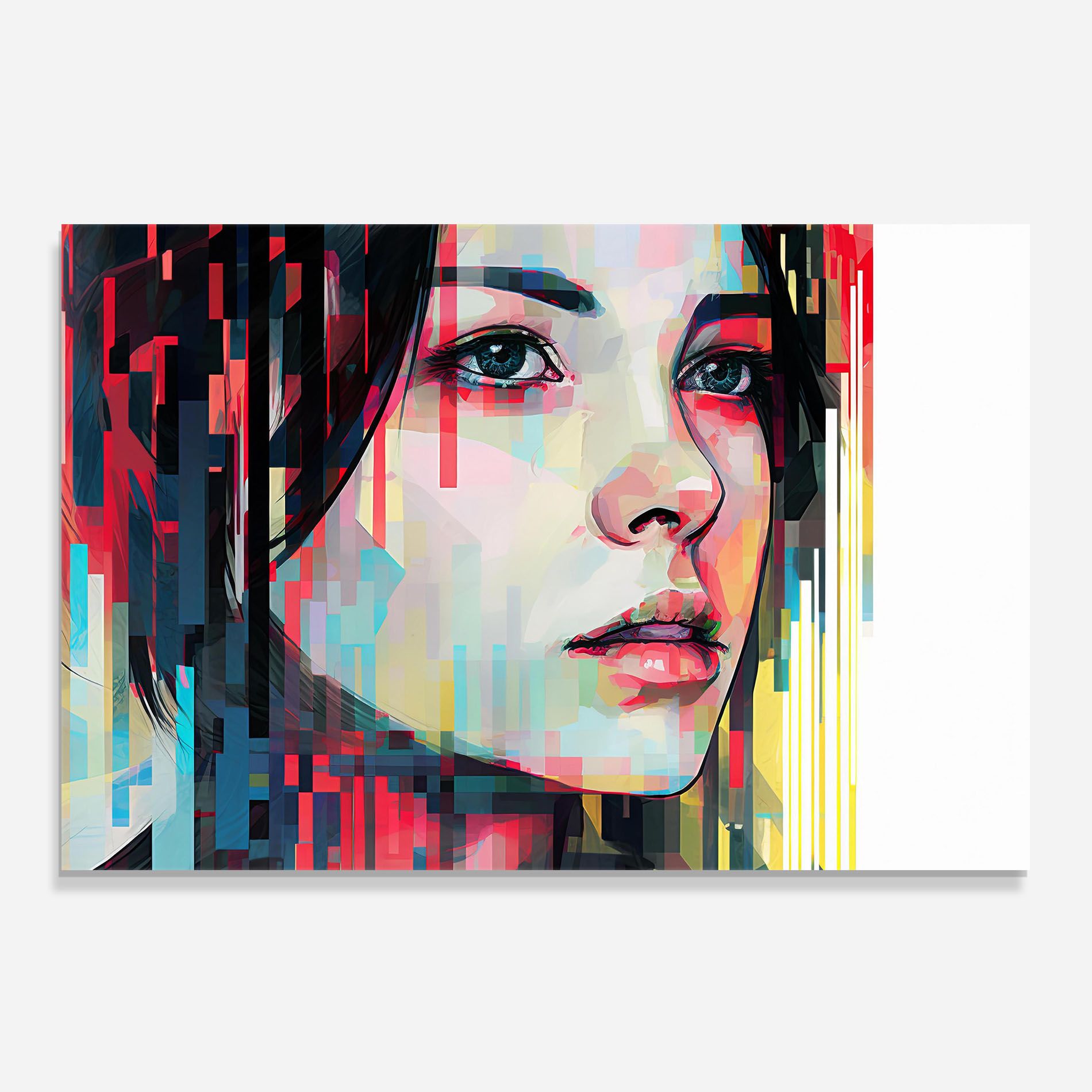 Colorful Glitchy Girl mockup 0