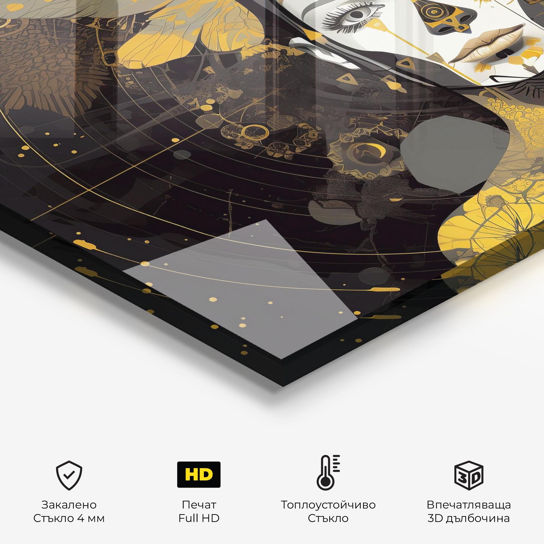 Стъклен панел за кухня Colorful Graphical Artwork mockup 2