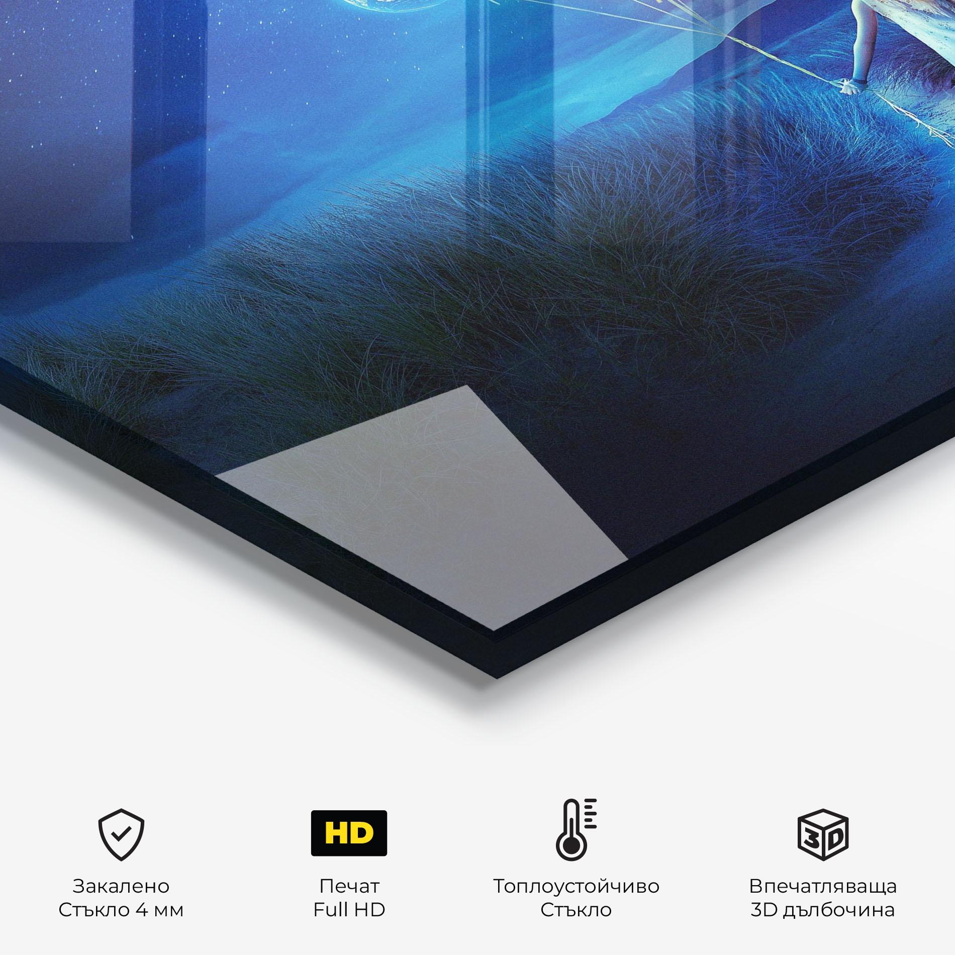 Стъклен панел за кухня Love Our Planet mockup 2