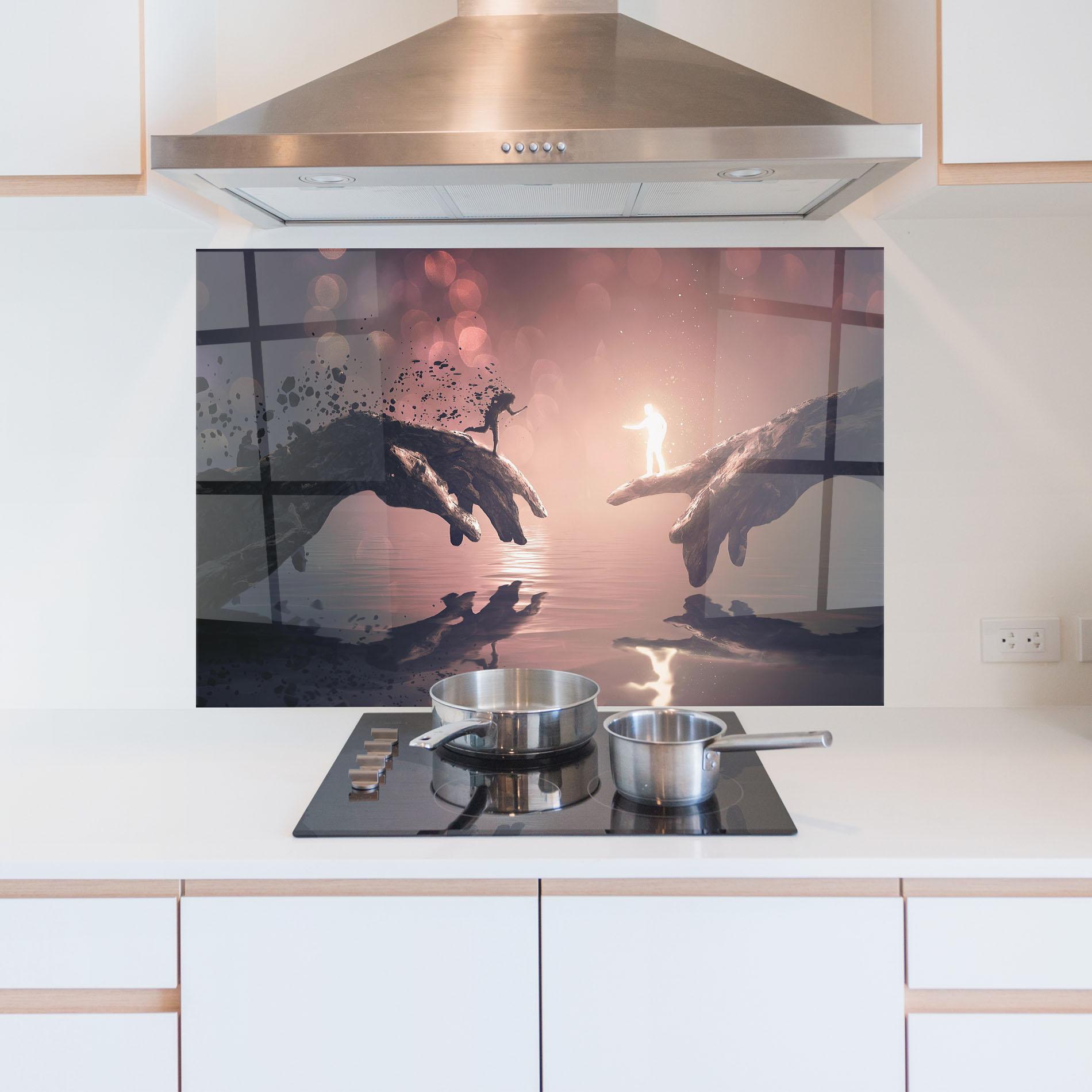 Стъклен панел за кухня Life Story mockup 5