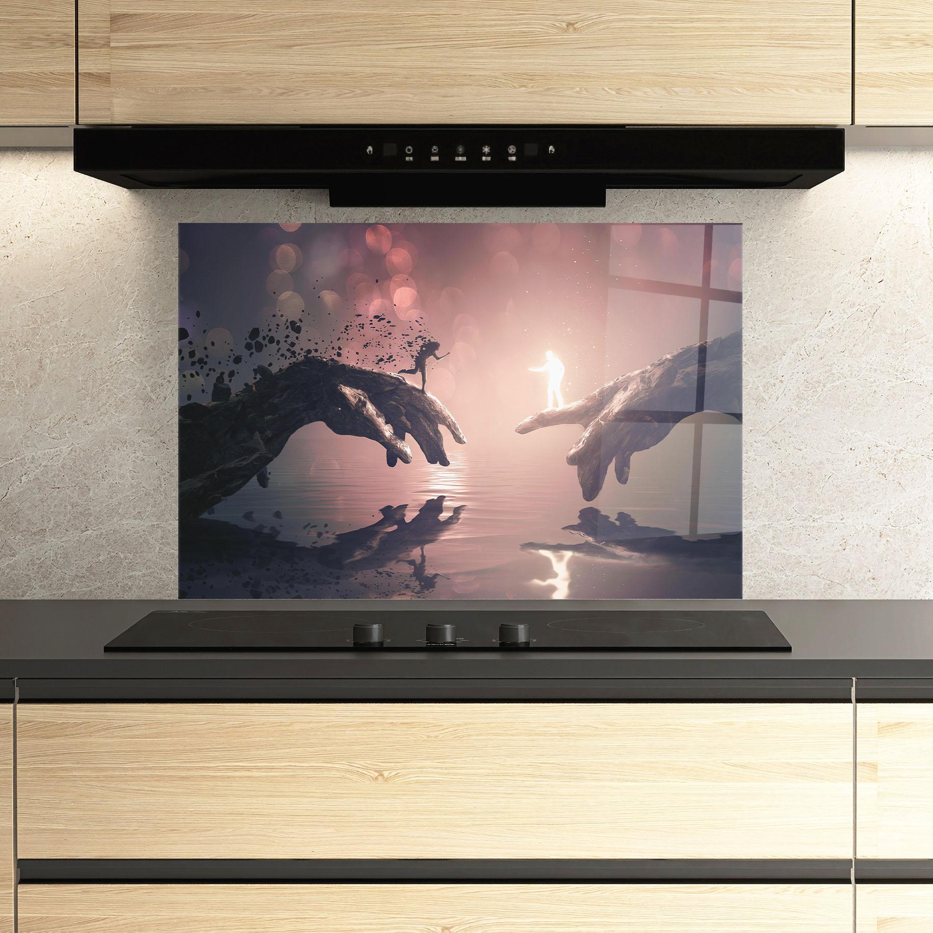 Стъклен панел за кухня Life Story mockup 3